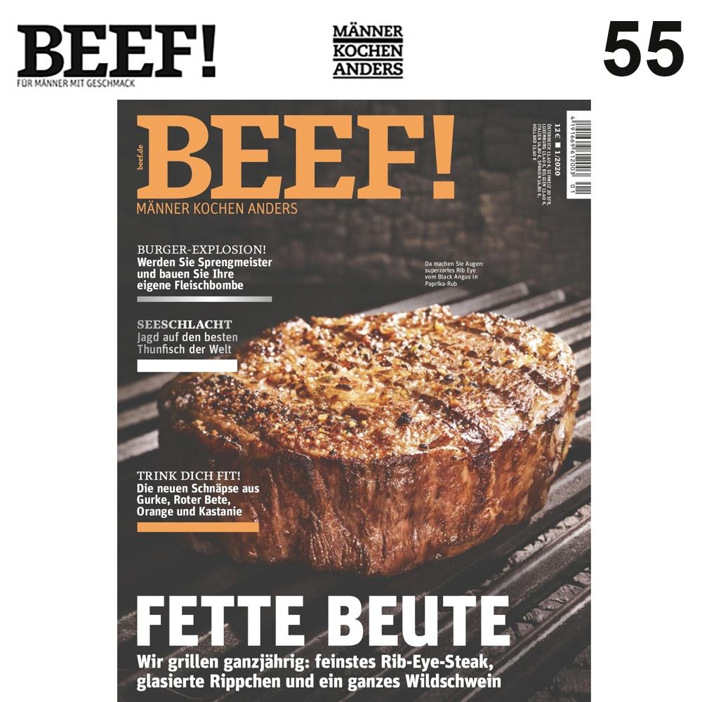 Nr. 55 BEEF! Für Männer mit Geschmack 1/2020 - Fette Beute