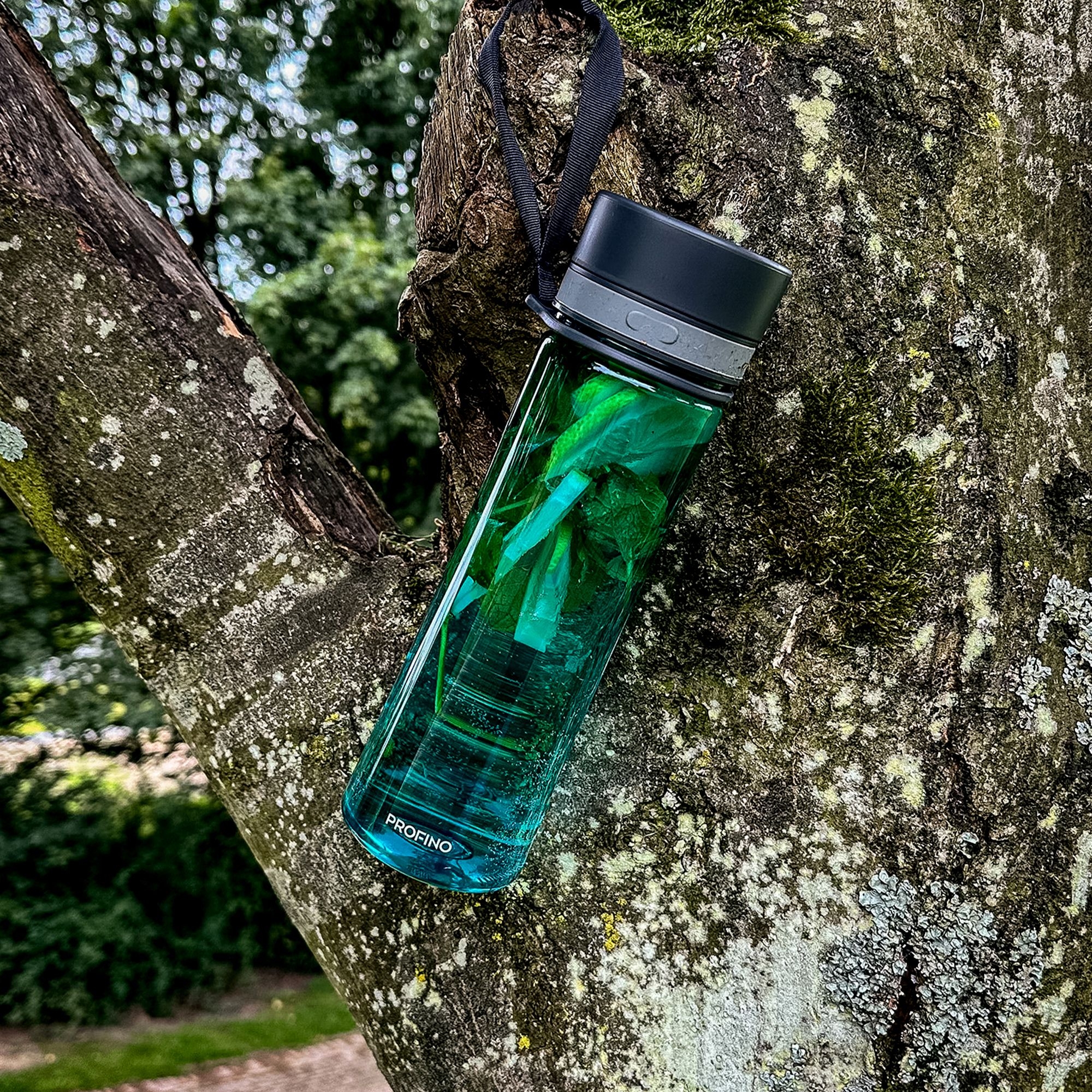 Profino - Infuze Trinkflasche mit Sieb - 600 ml - Blau