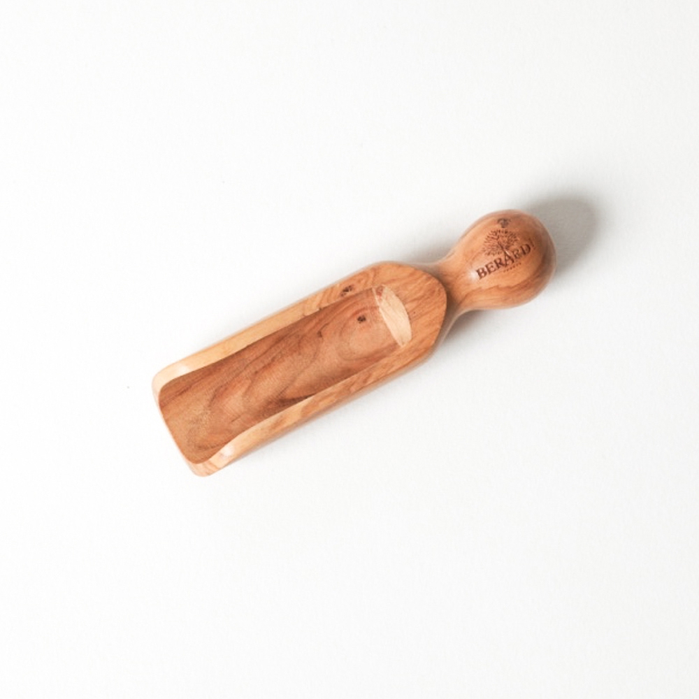 Berard salt scoop medium, olive wood, 15cm