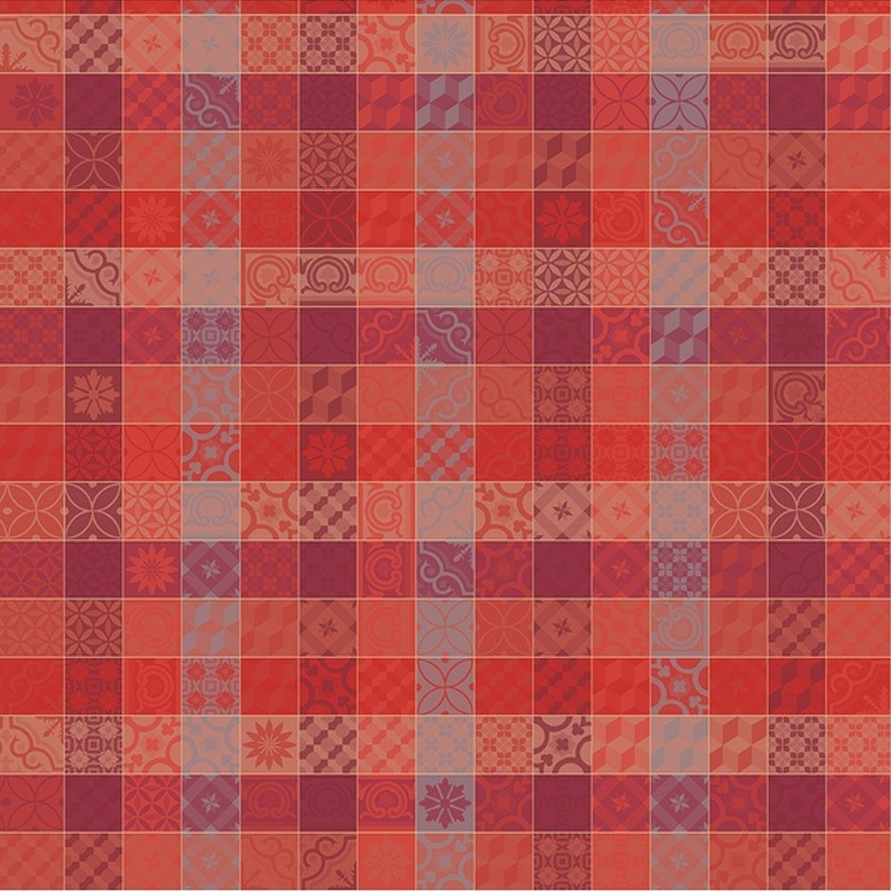 Garnier-Thiebaut Tablecloth Mille Tiles Terracotta - uc