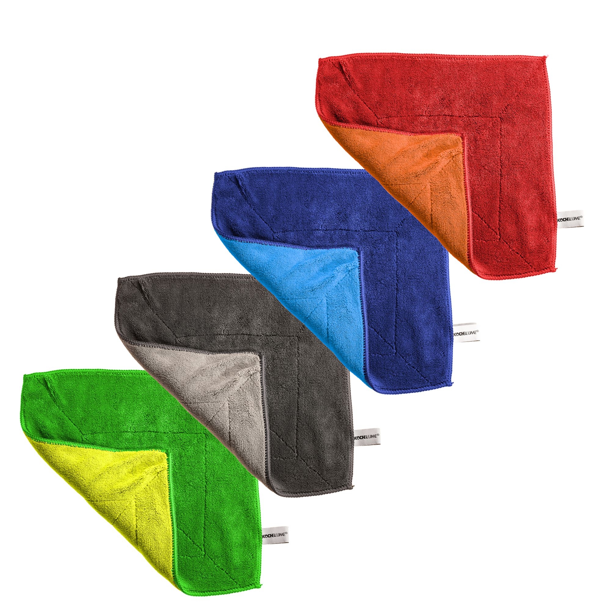 Kochblume - Microfaser 30x30cm 4-tlg - BE/LIM/RD/AT
