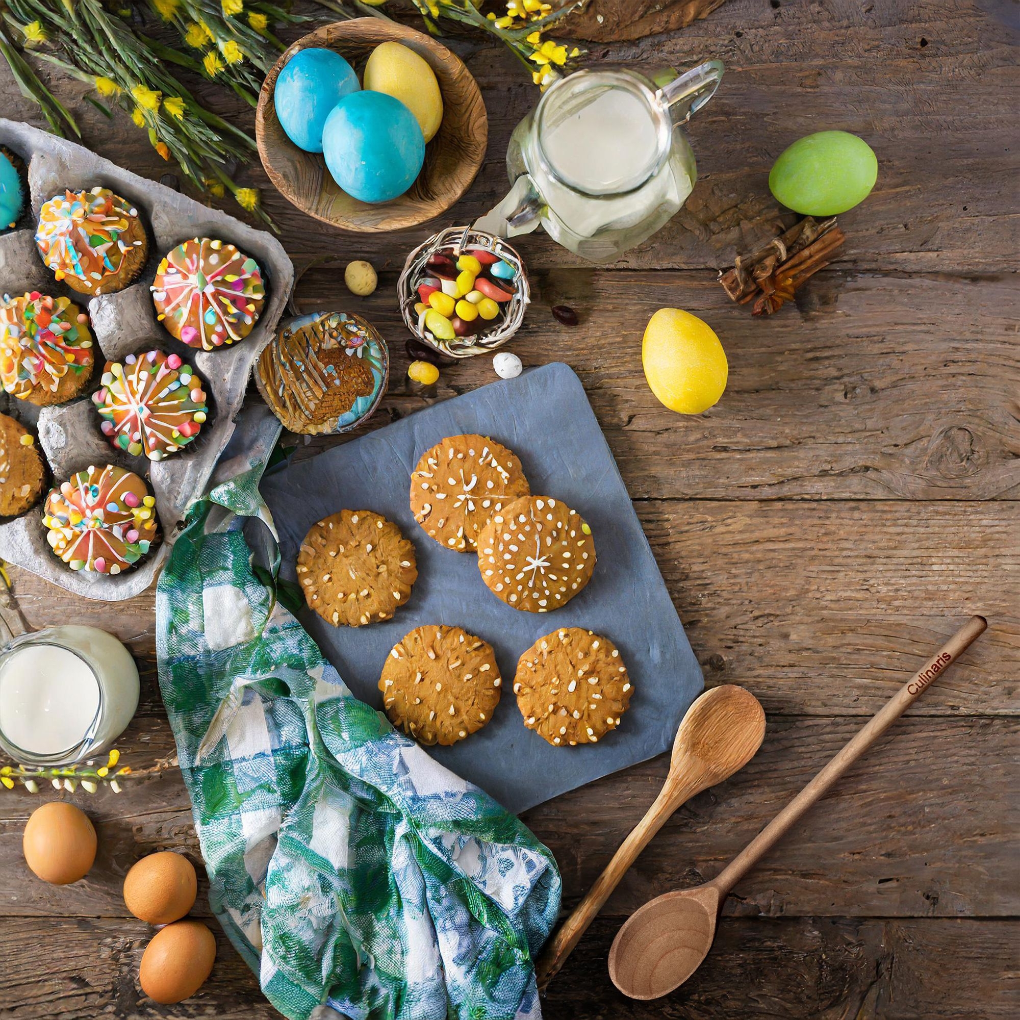 Oval cooking spoon - Maple wood - 25 cm | Culinaris Oval cooking spoon - Maple wood - 25 cm | Culinaris