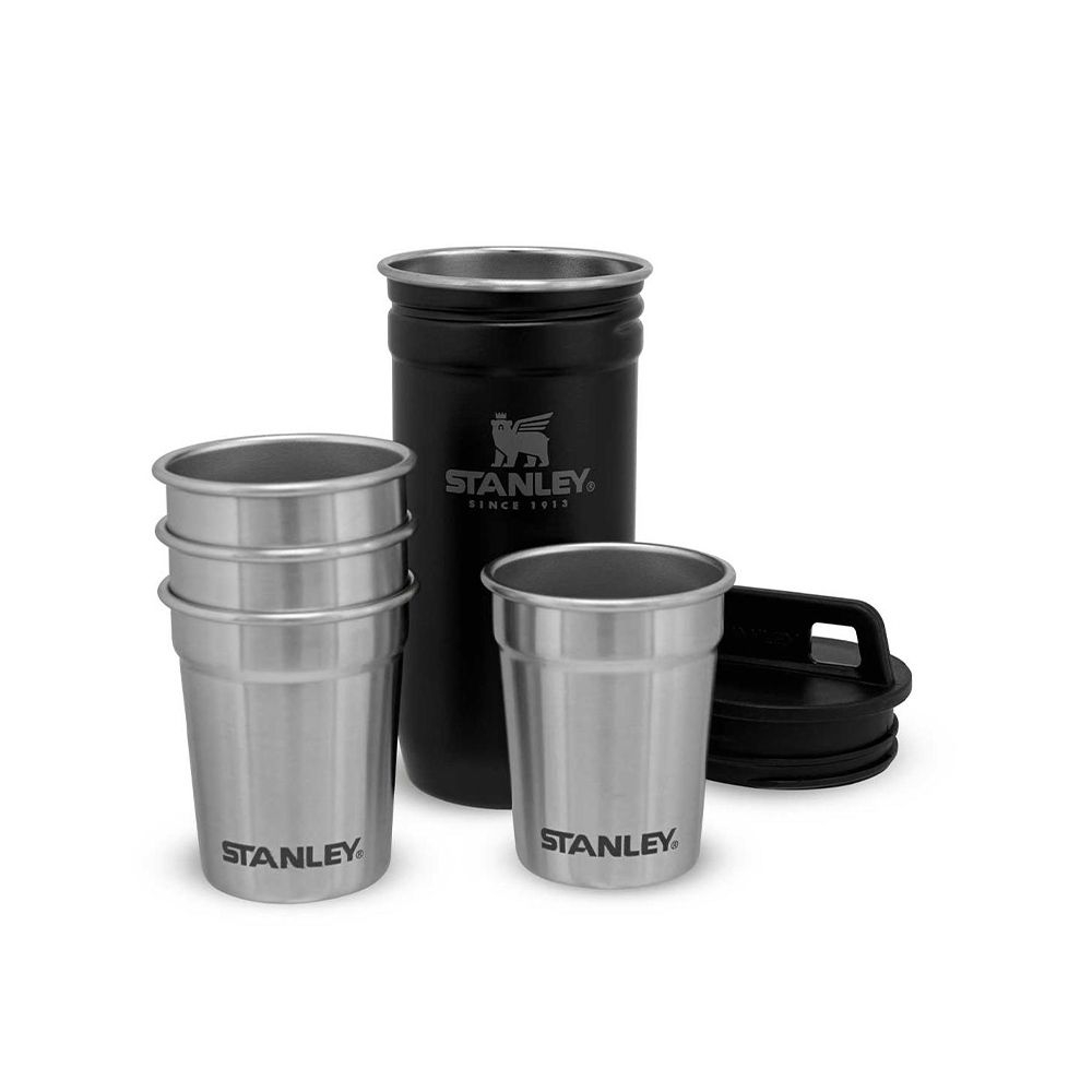 Stanley - Steel Shot cups, set of 4 + storage container