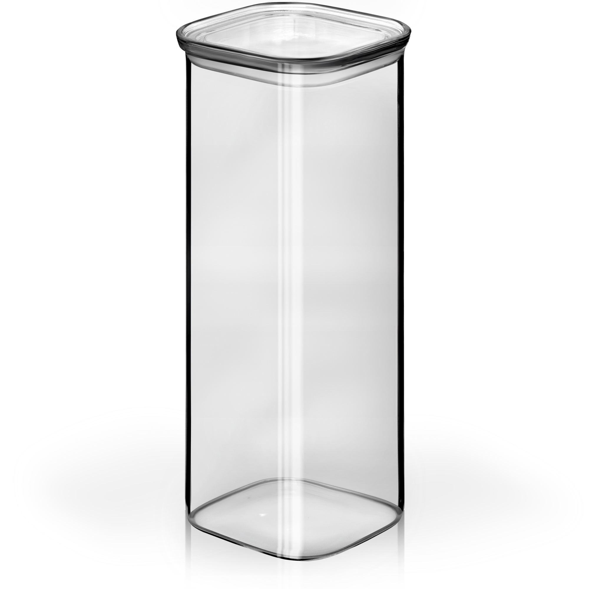 Pebbly - Quadratische Vorratsdose 2200 ml - Glas