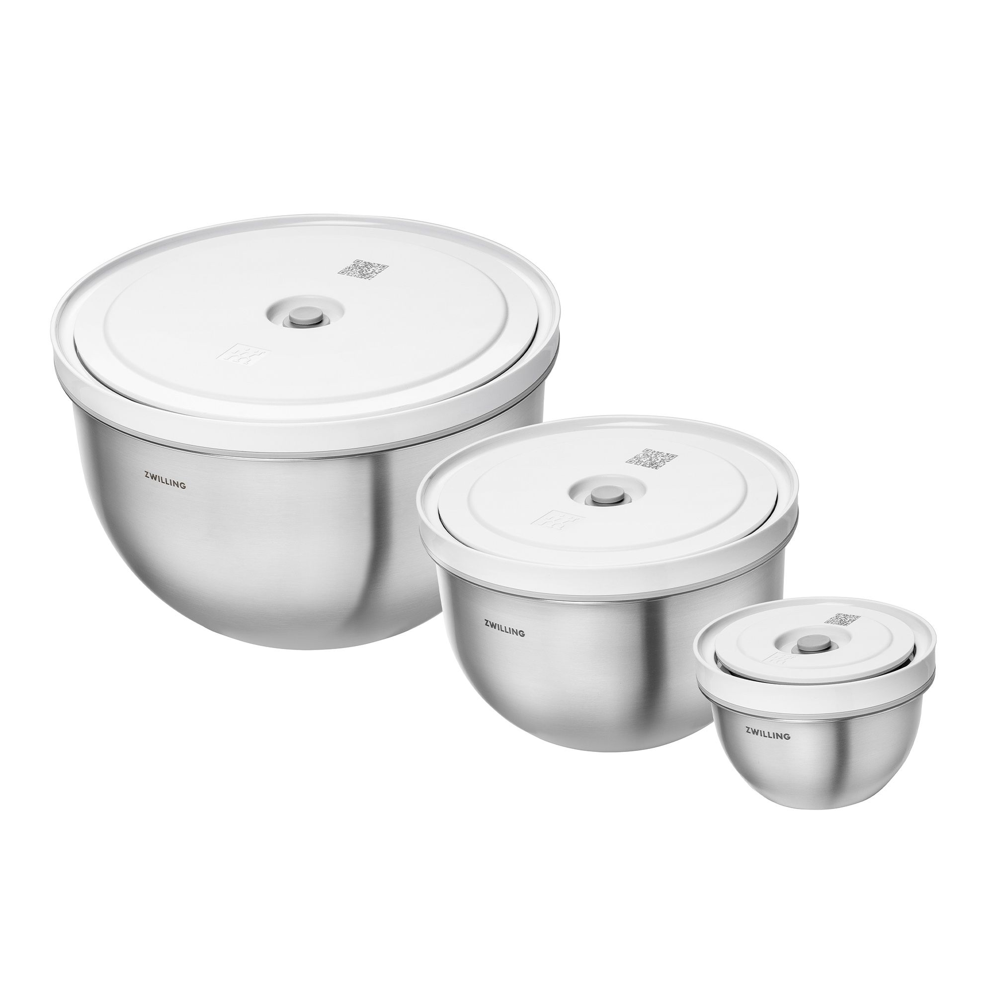 ZWILLING - Vacuum Bowl Set S/M/L | FRESH & SAVE | 6 pcs. | Stainless steel