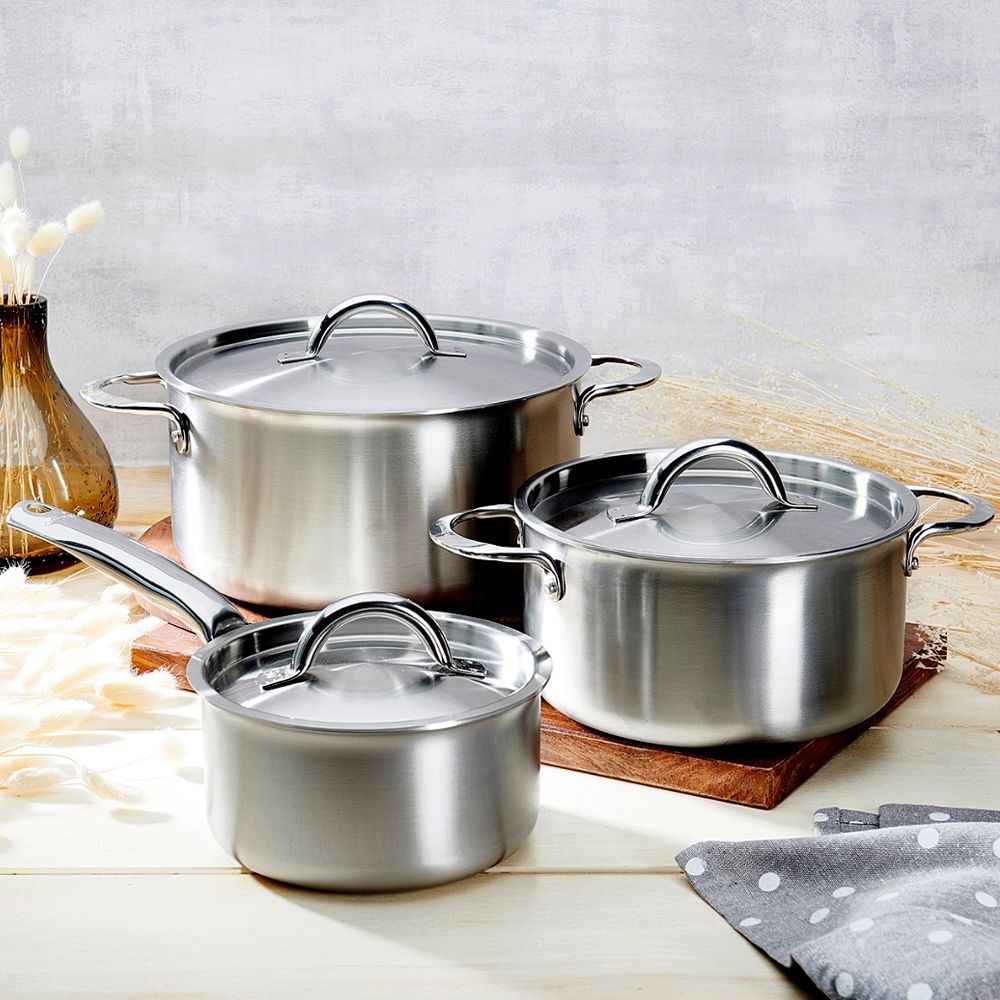 de Buyer - Set of 6 pieces Stainless steel stewpan - ALCHIMY de Buyer - Set of 6 pieces Stainless steel stewpan - ALCHIMY