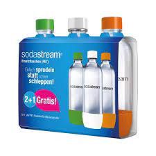 SODASTREAM - Ersatzflaschen Standard, 1L, 2+1, 3 Farben