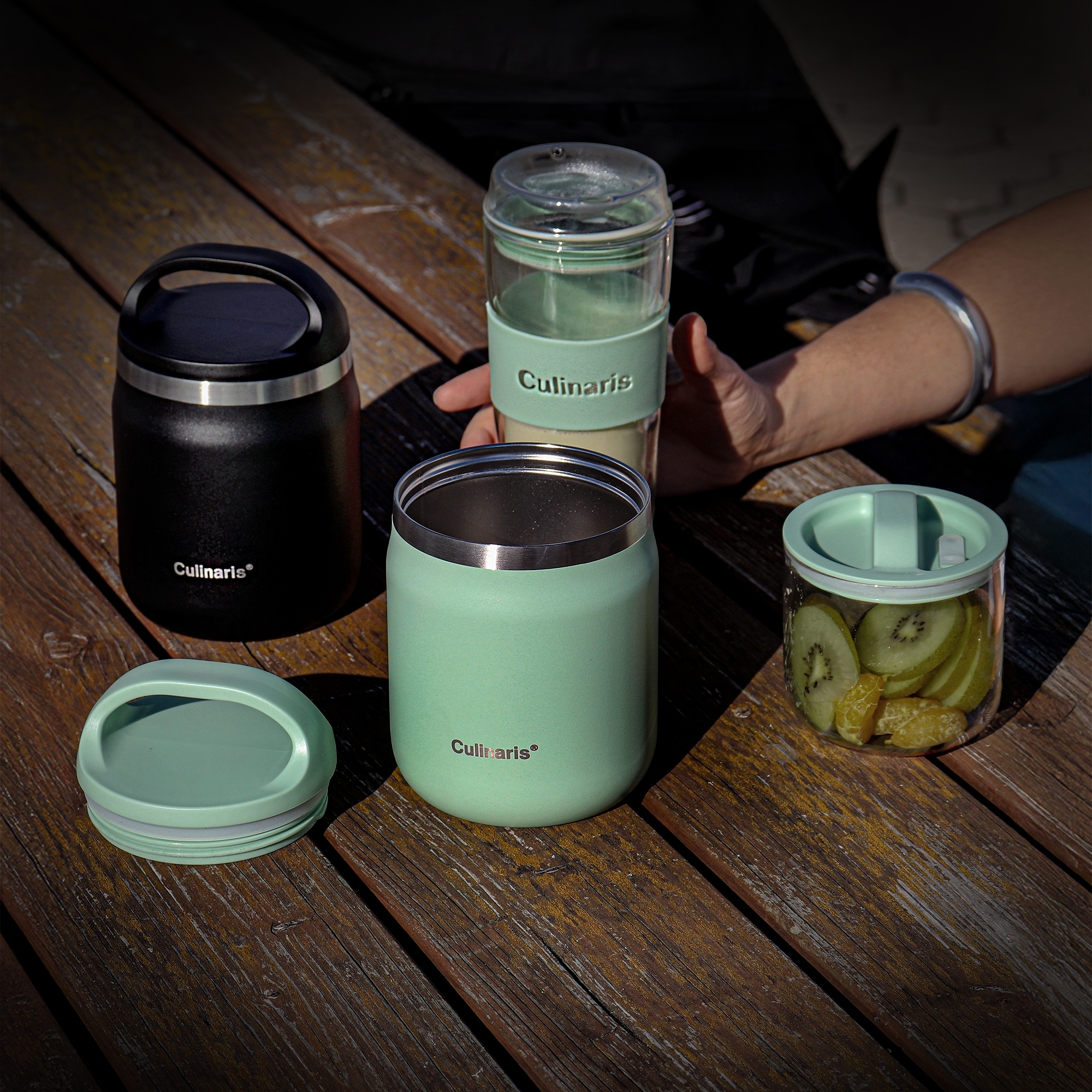 Culinaris Lunchpot Portare 600 ml mint with glass insert