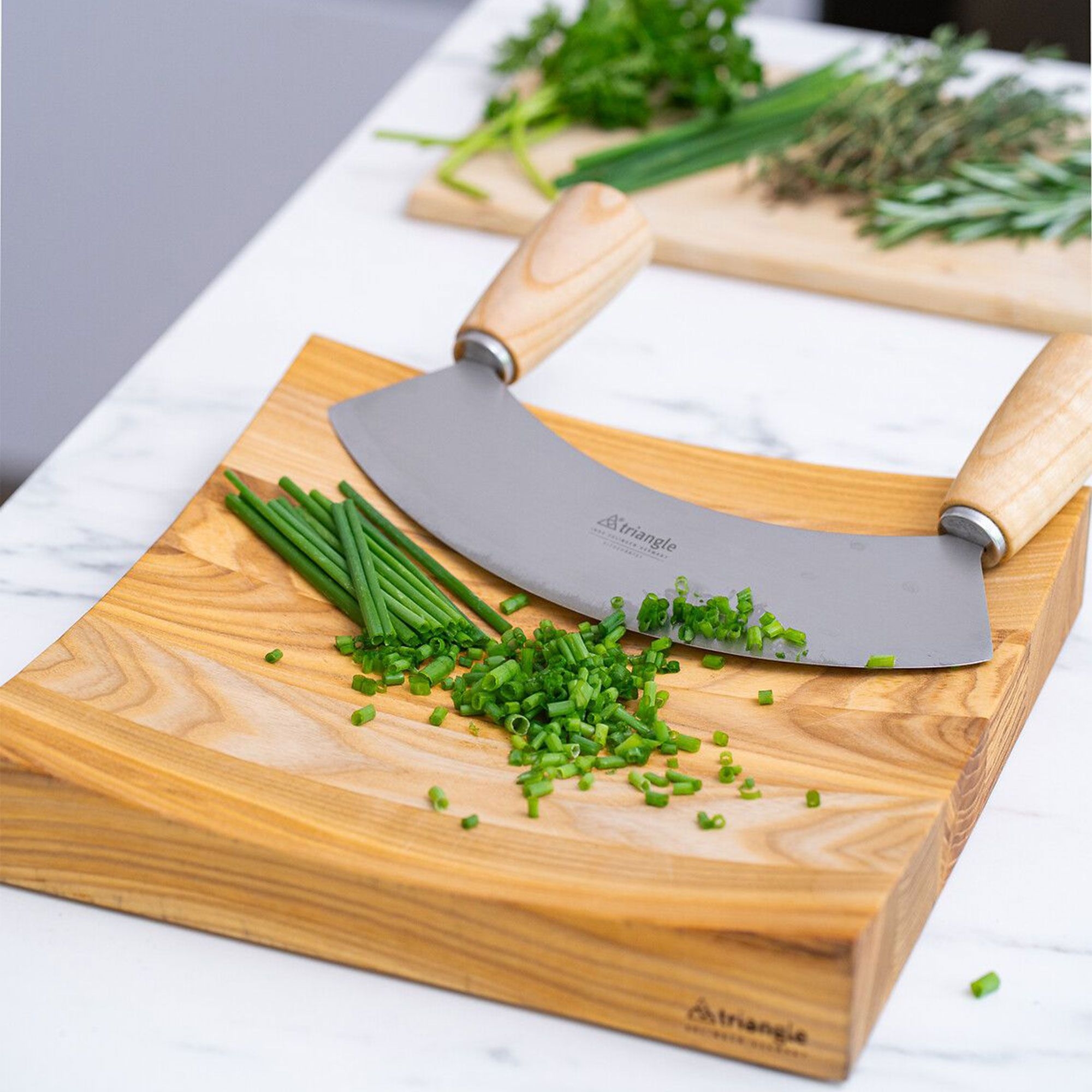 Triangle® - chopping knife SOUL single-edged 23cm ash heartwood