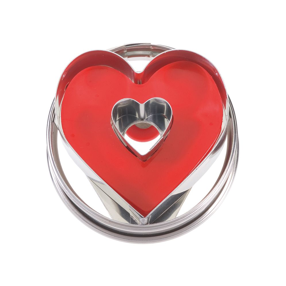 RBV Birkmann - Cookie cutter Heart with heart inside 4 cm