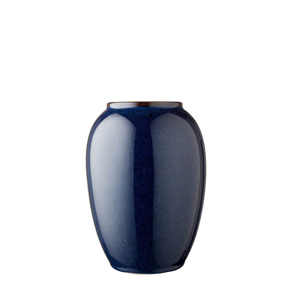Bitz - Stoneware Vase - 20 cm - dark blue