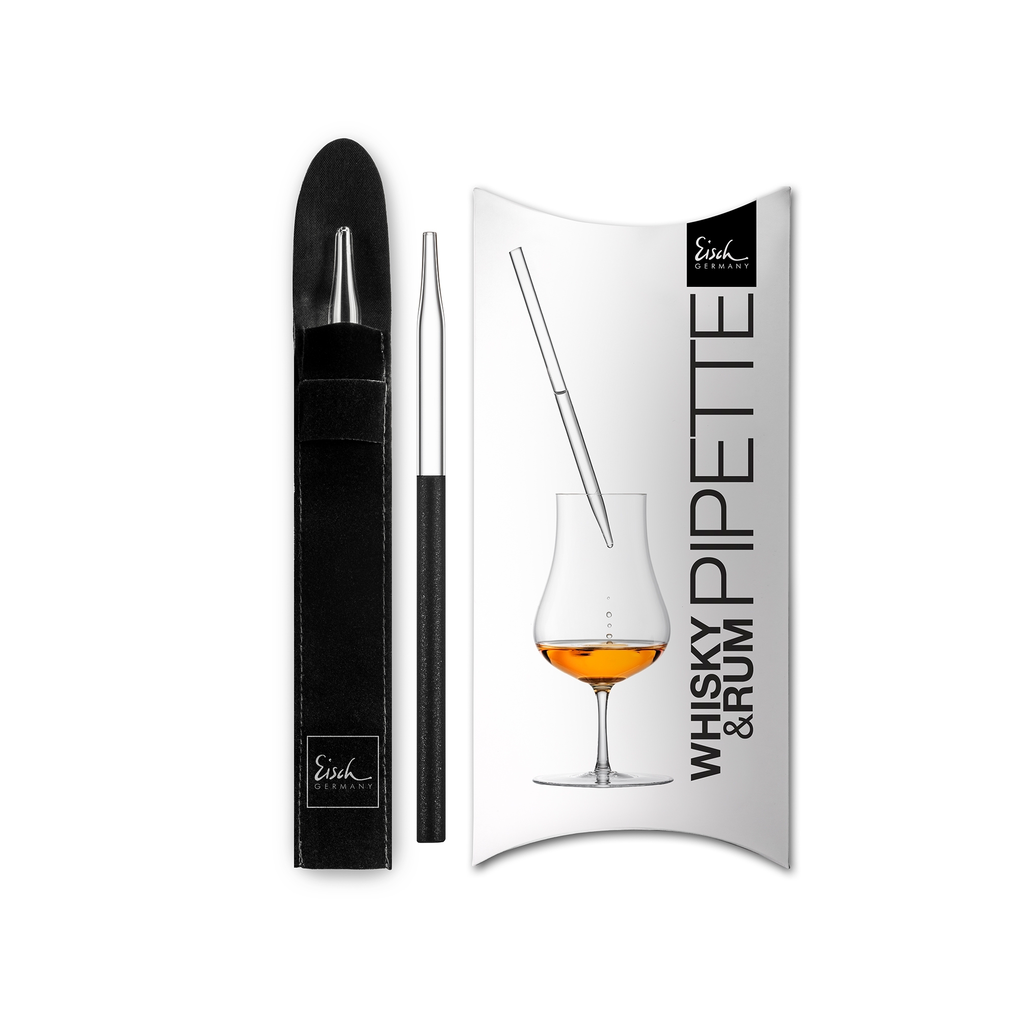 Eisch - Whisky/Rum Pipette GENTLEMAN, schwarz