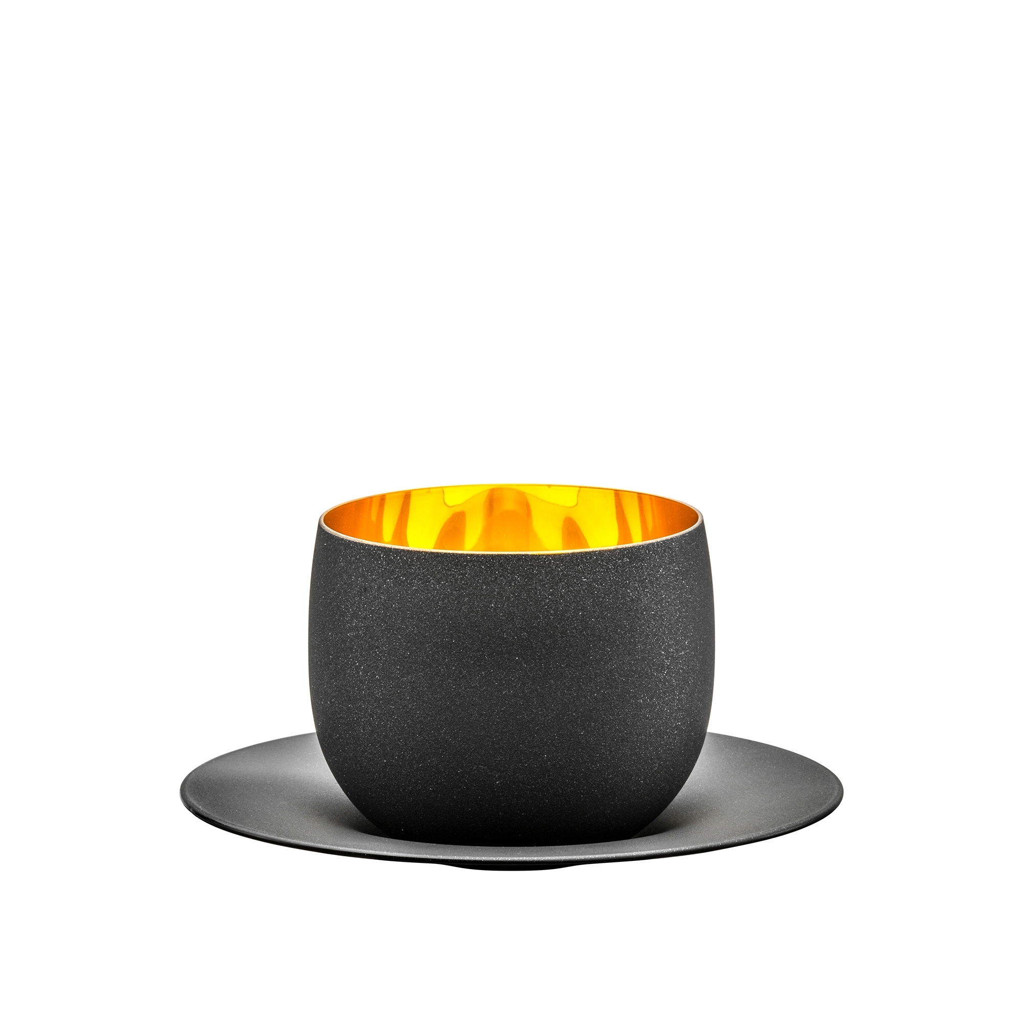 Eisch - Cappuccino Set COSMO, black/gold