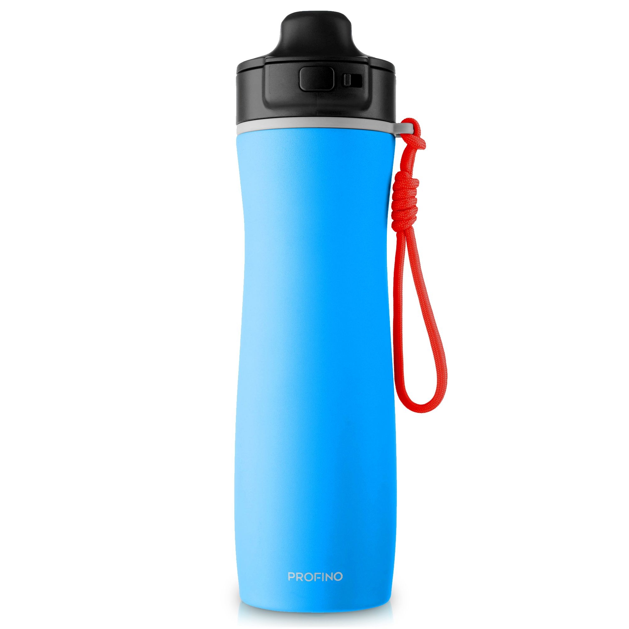 Profino - Stainless steel Active Sports Bottle - 600 ml - Blue