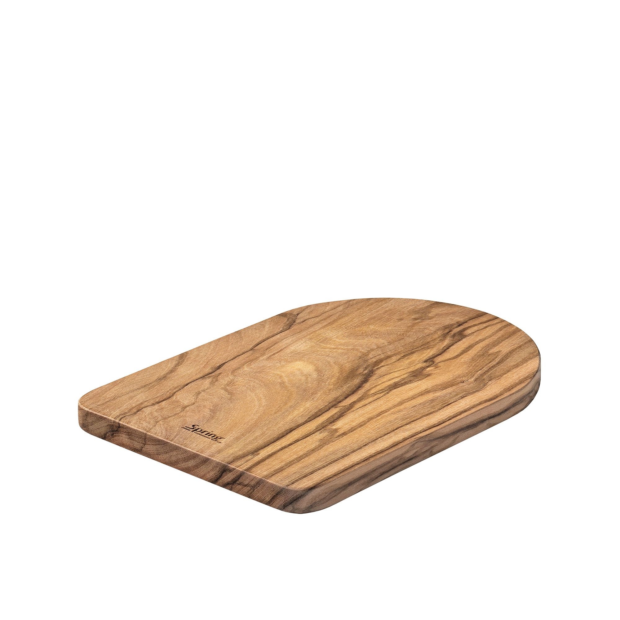 Halbrundes Schneidebrett aus Olivenholz