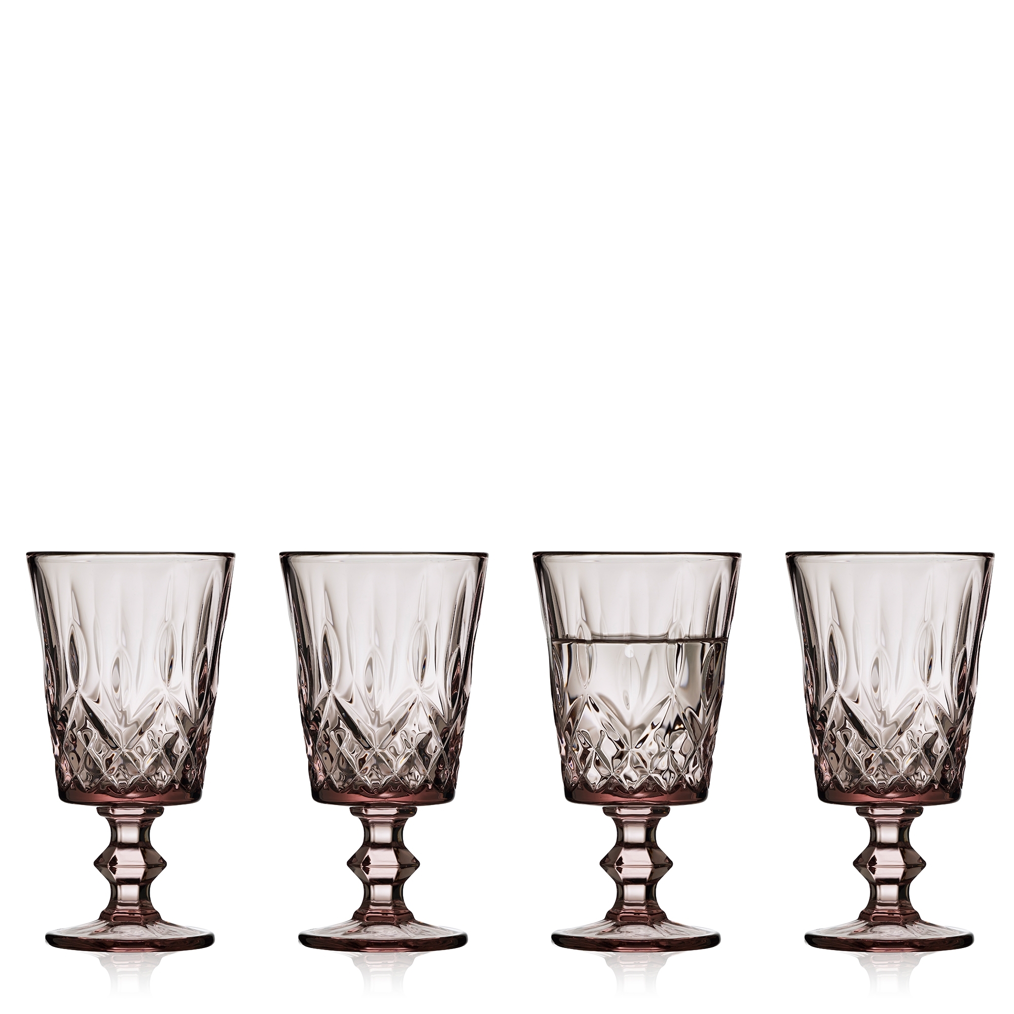 Lyngby Glas -Sorrento - Weinglas - Pink - 4 Stck.