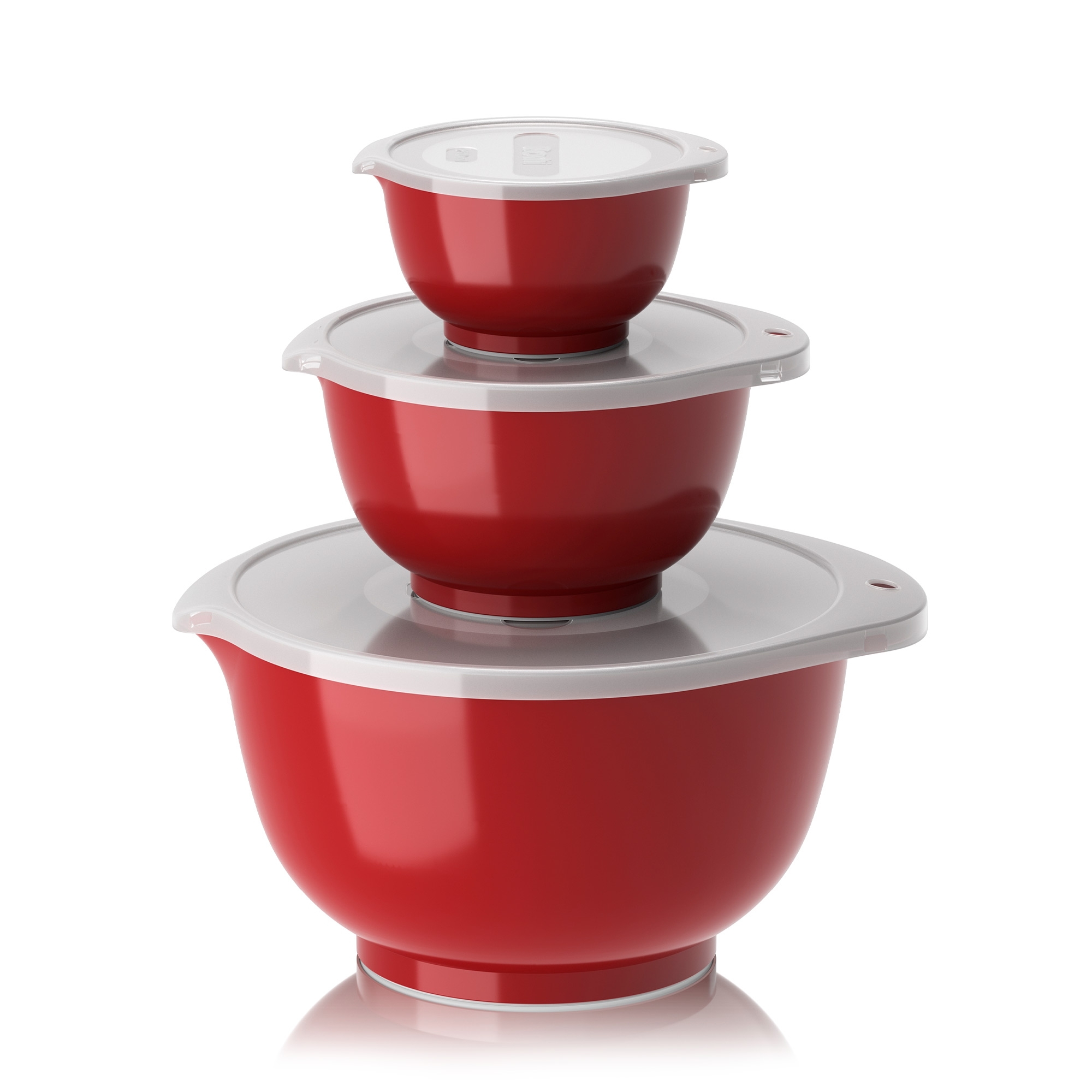 Rosti - Set NEW Margrethe 6-teilig (0,25 l + 0,75 + 3,0 l + passende Deckel) - Rot