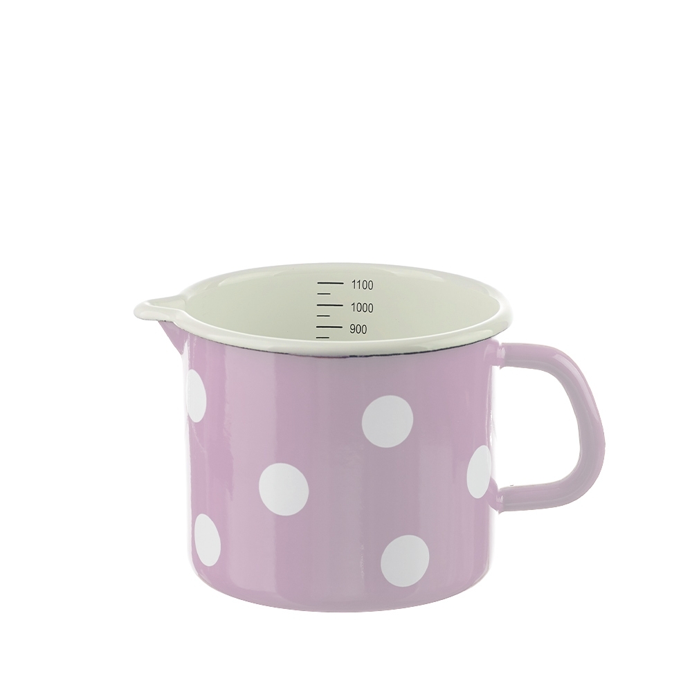 Münder Email - Measuring cup 1,0 L - rose dots