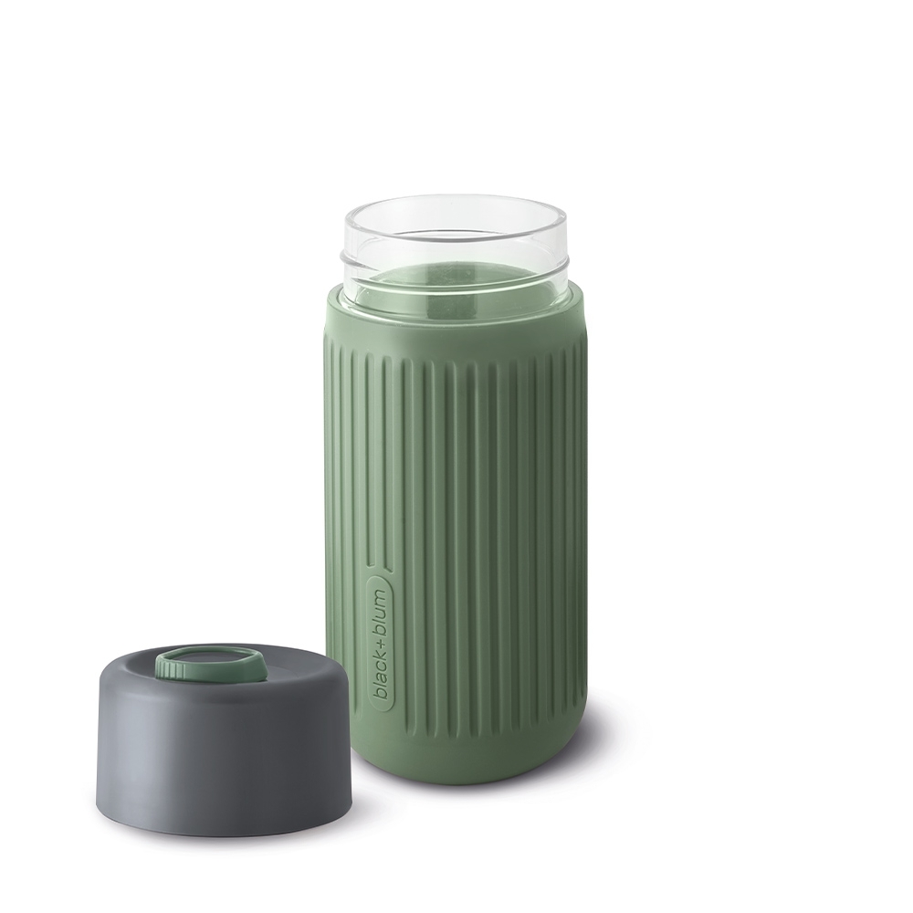 black+blum - Glas To-Go Becher, 340 ml
