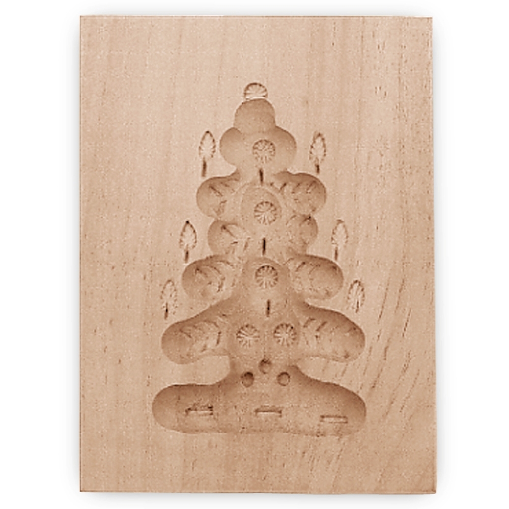 Städter - Wooden mould Fir tree / Christmas tree 5,5 x 8 cm