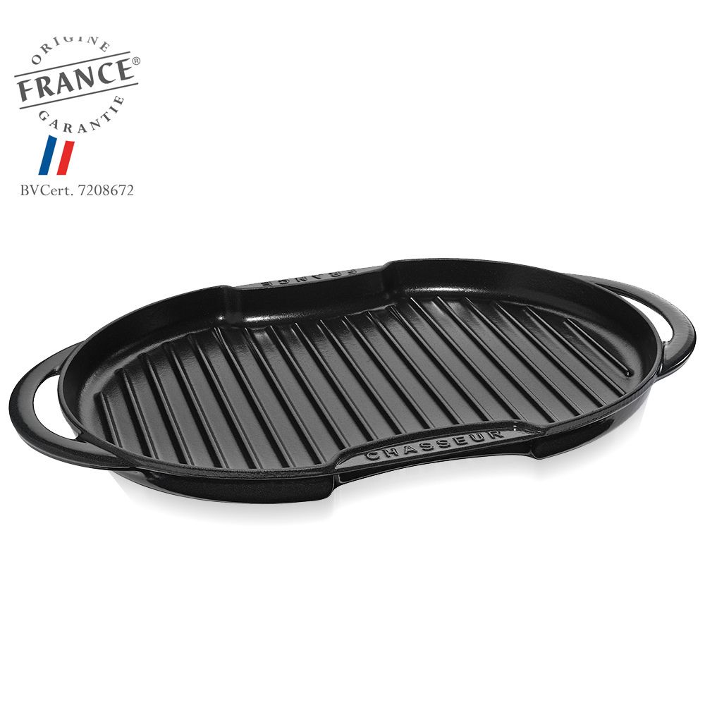 Chasseur Chasseur Cast Iron 11.5-in Cast Iron Grill Pan with Lid