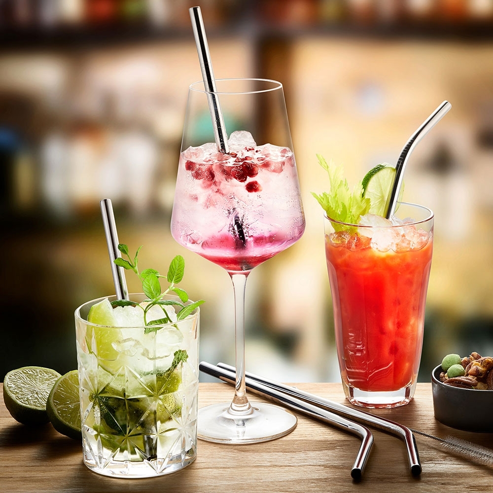 Gefu - Edelstahltrinkhalm FUTURE 18 cm, 4 Stk. Gefu - Edelstahltrinkhalm FUTURE 18 cm, 4 Stk.