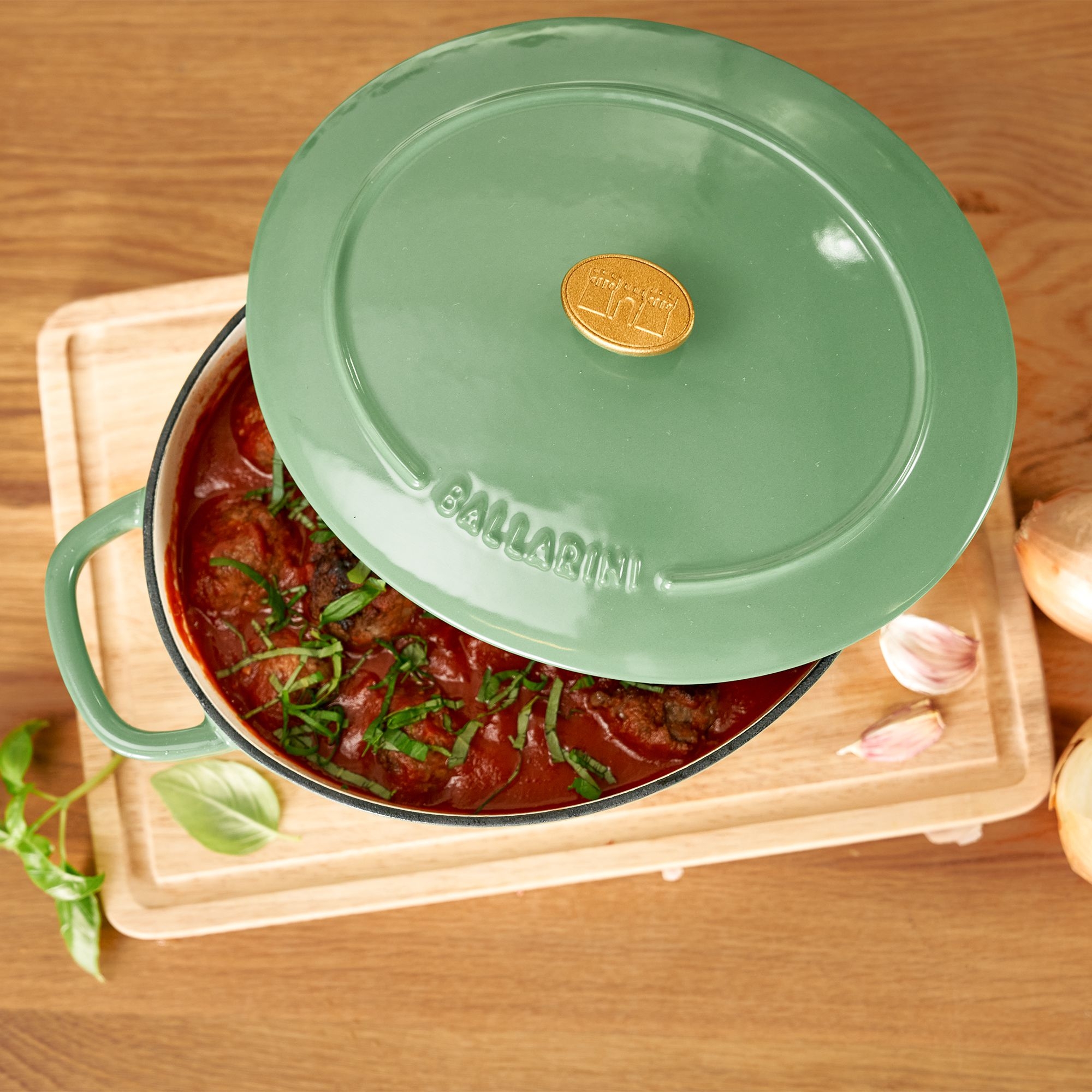 BALLARINI - Cocotte | Bellamonte | oval | 31 cm | green BALLARINI - Cocotte | Bellamonte | oval | 31 cm | green