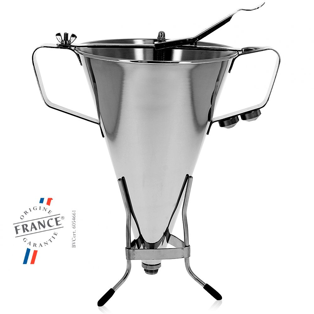 de Buyer - KWIK MAX stainless steel piston funnel - 3,3 L de Buyer - KWIK MAX stainless steel piston funnel - 3,3 L