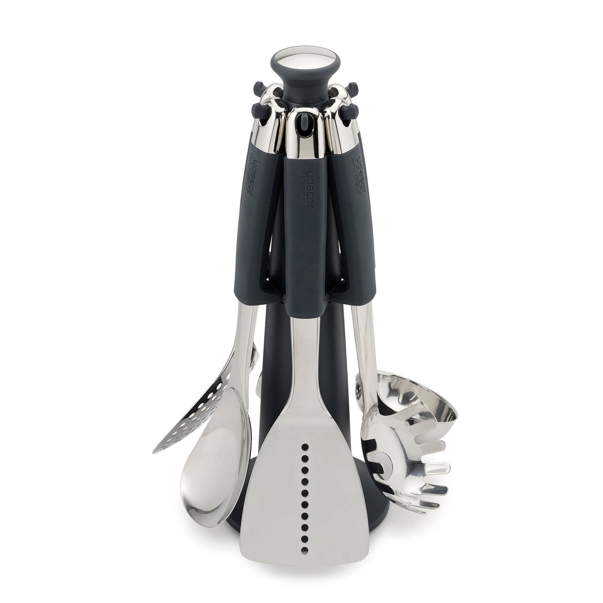 Joseph Joseph - Elevate™ Stainless steel utensil set with swivel stand Joseph Joseph - Elevate™ Stainless steel utensil set with swivel stand