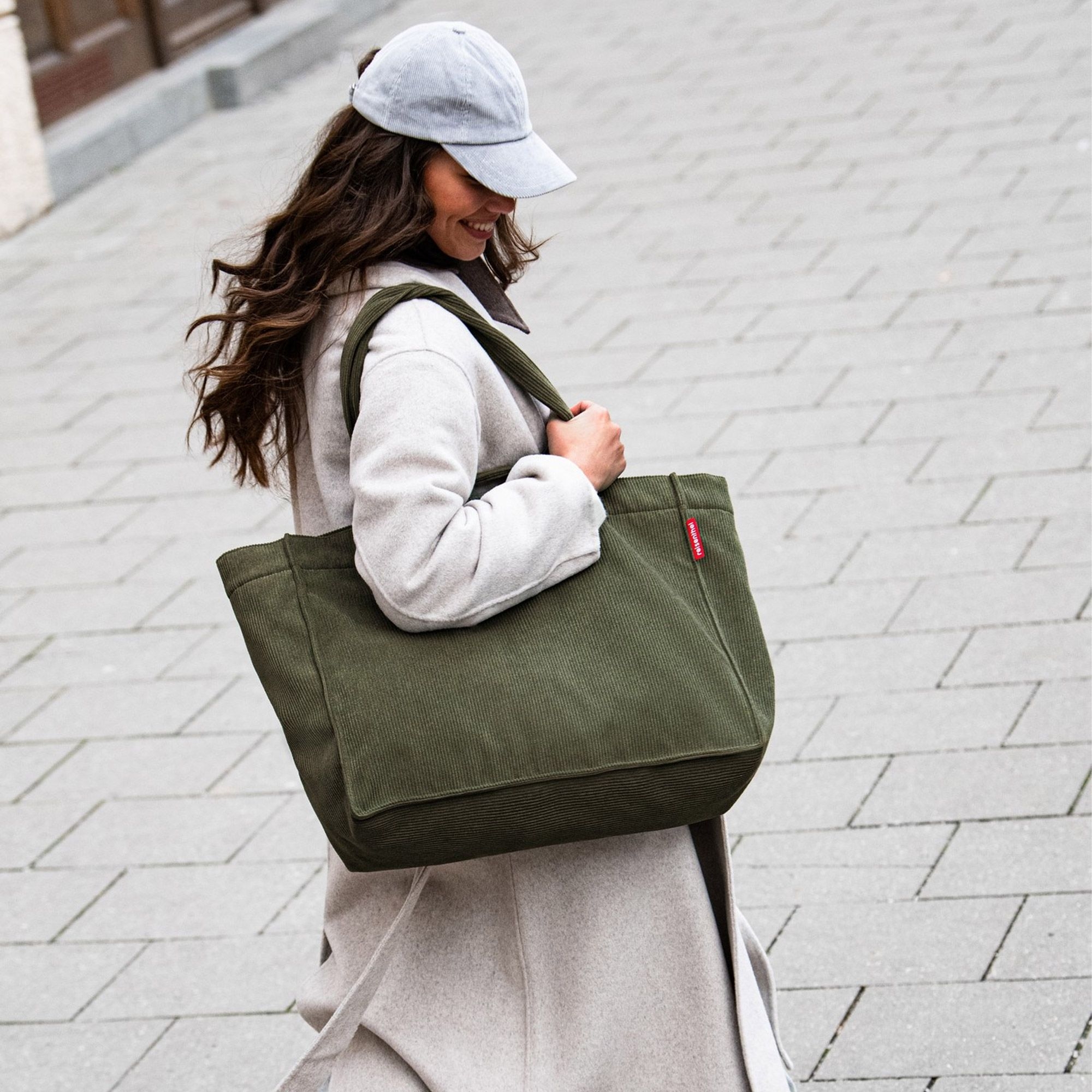 reisenthel - softshopper - cord dark matcha