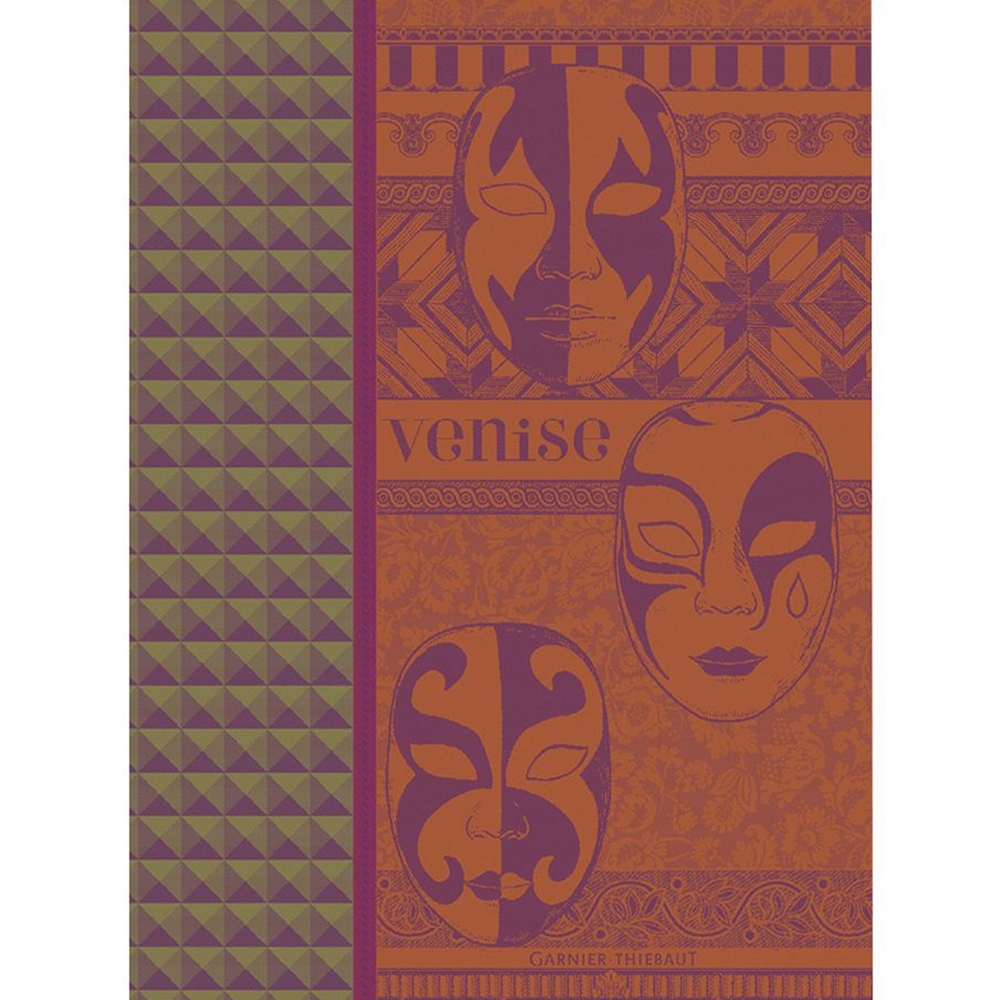 Garnier-Thiebaut Kitchentowels - Masques Venitiens Orange