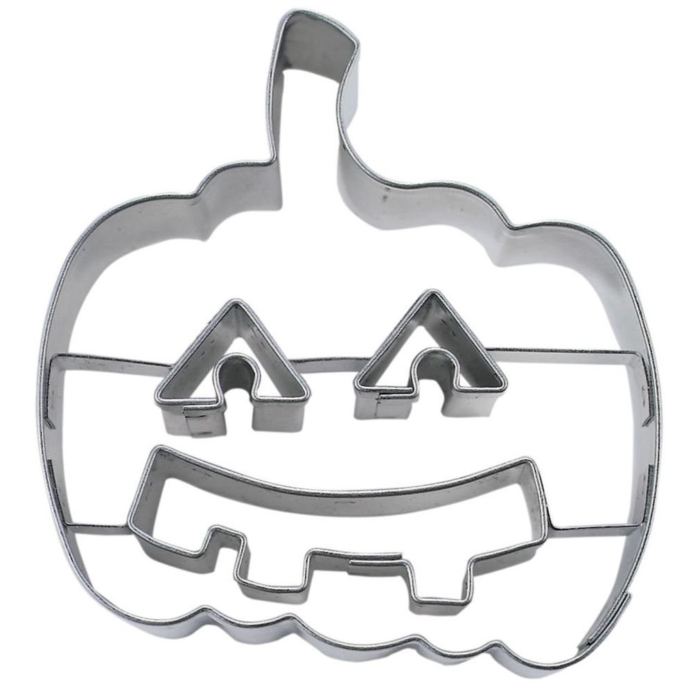 Städter - Prägeausstecher Kürbis mit Gesicht / Halloweenkürbis - 6,5 cm