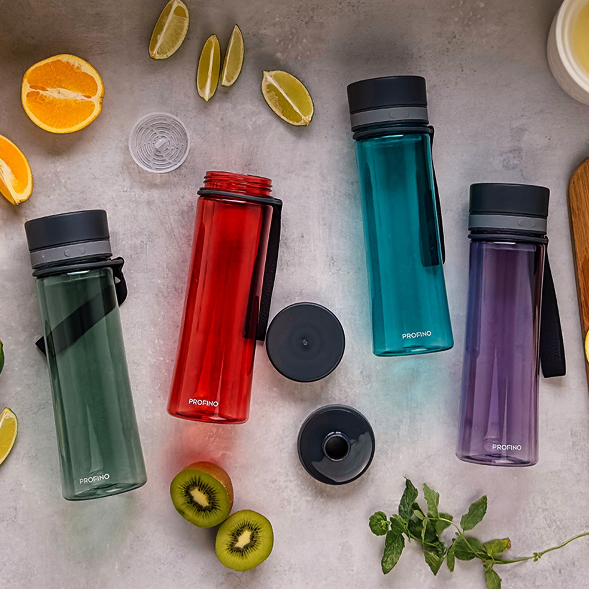 Profino - Infuze Trinkflasche mit Sieb - 600 ml - Rot Profino - Infuze Trinkflasche mit Sieb - 600 ml - Rot