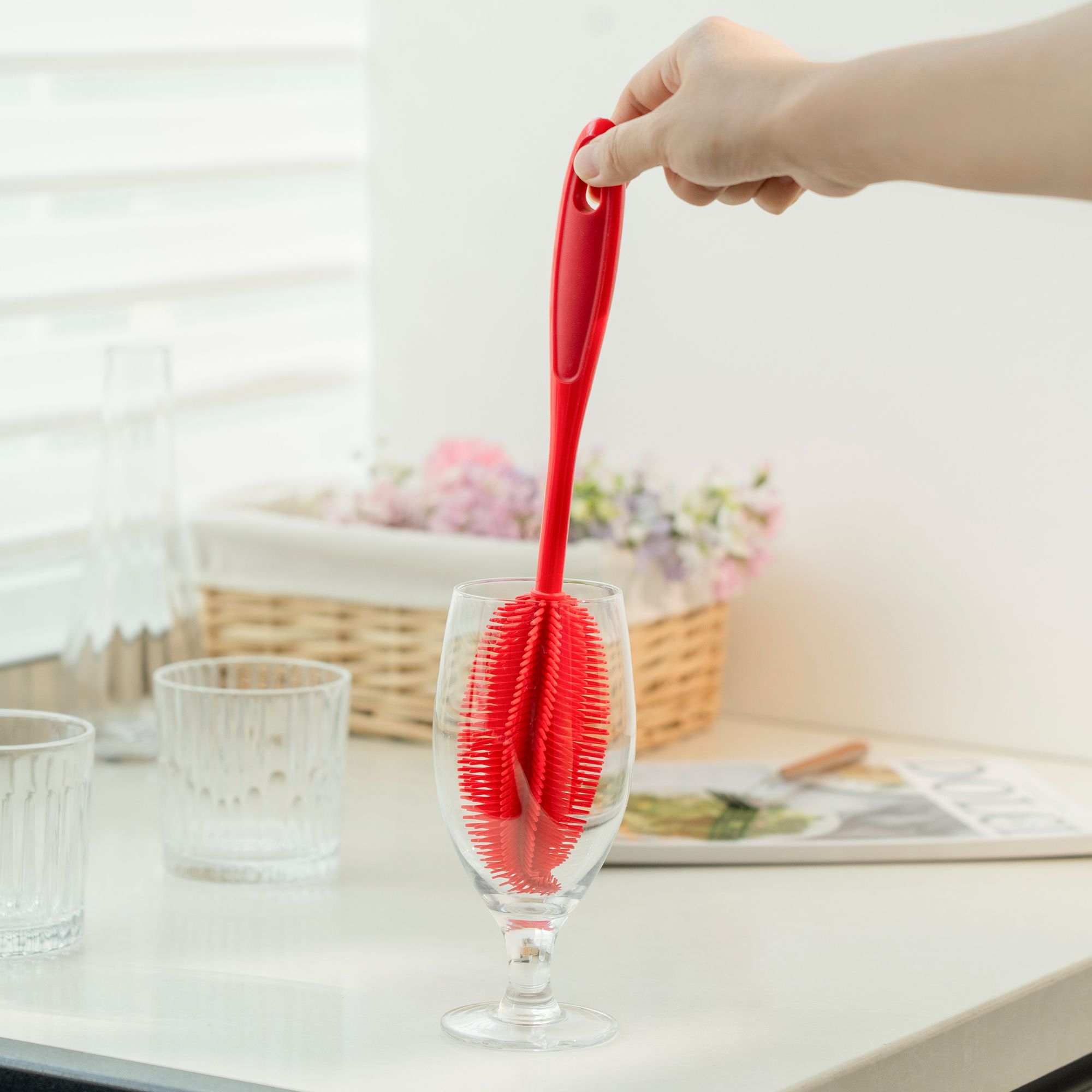 Kochblume - Flaschenbürste türkis Kochblume - Flaschenbürste türkis