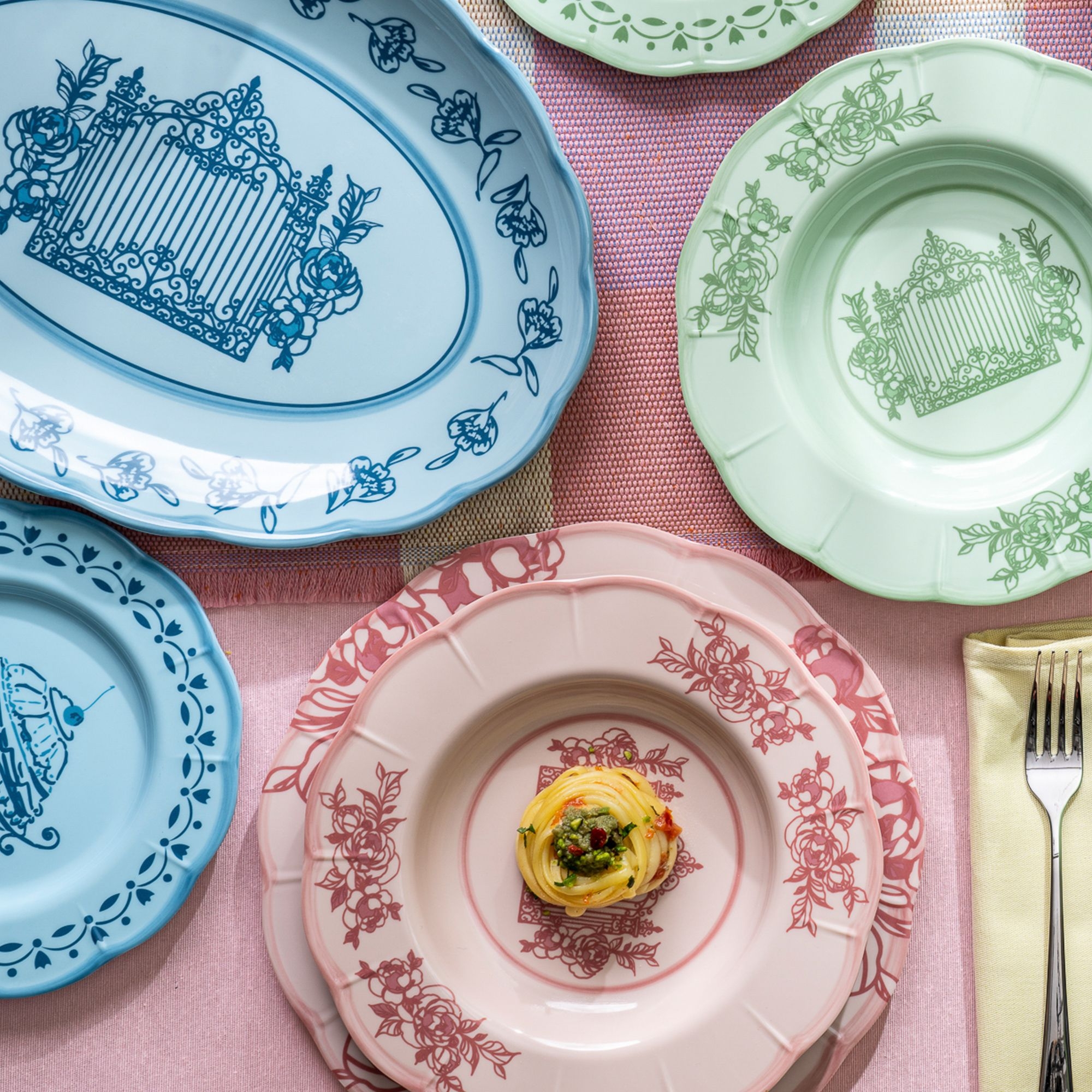 Guzzini - oval serving bowl big “JOSEPHINE” - Dusty Green