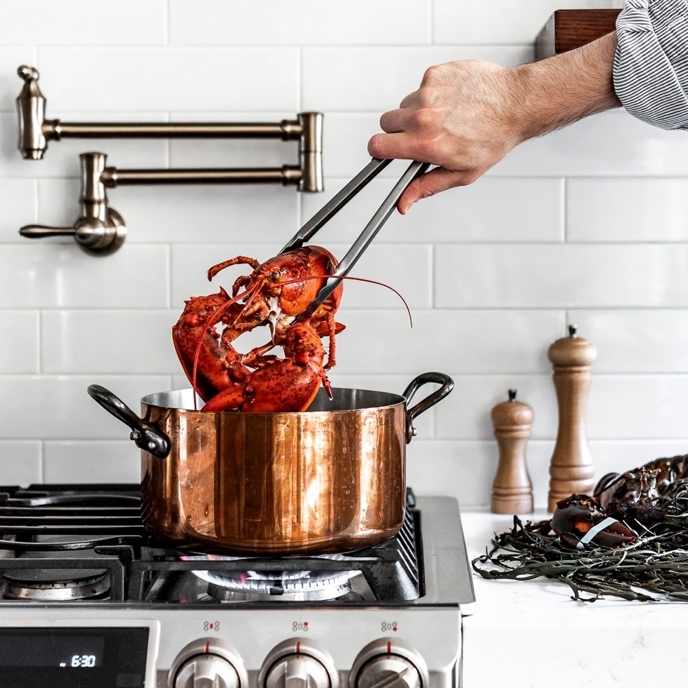 de Buyer - Round stewpan with lid - Cast Iron handles de Buyer - Round stewpan with lid - Cast Iron handles