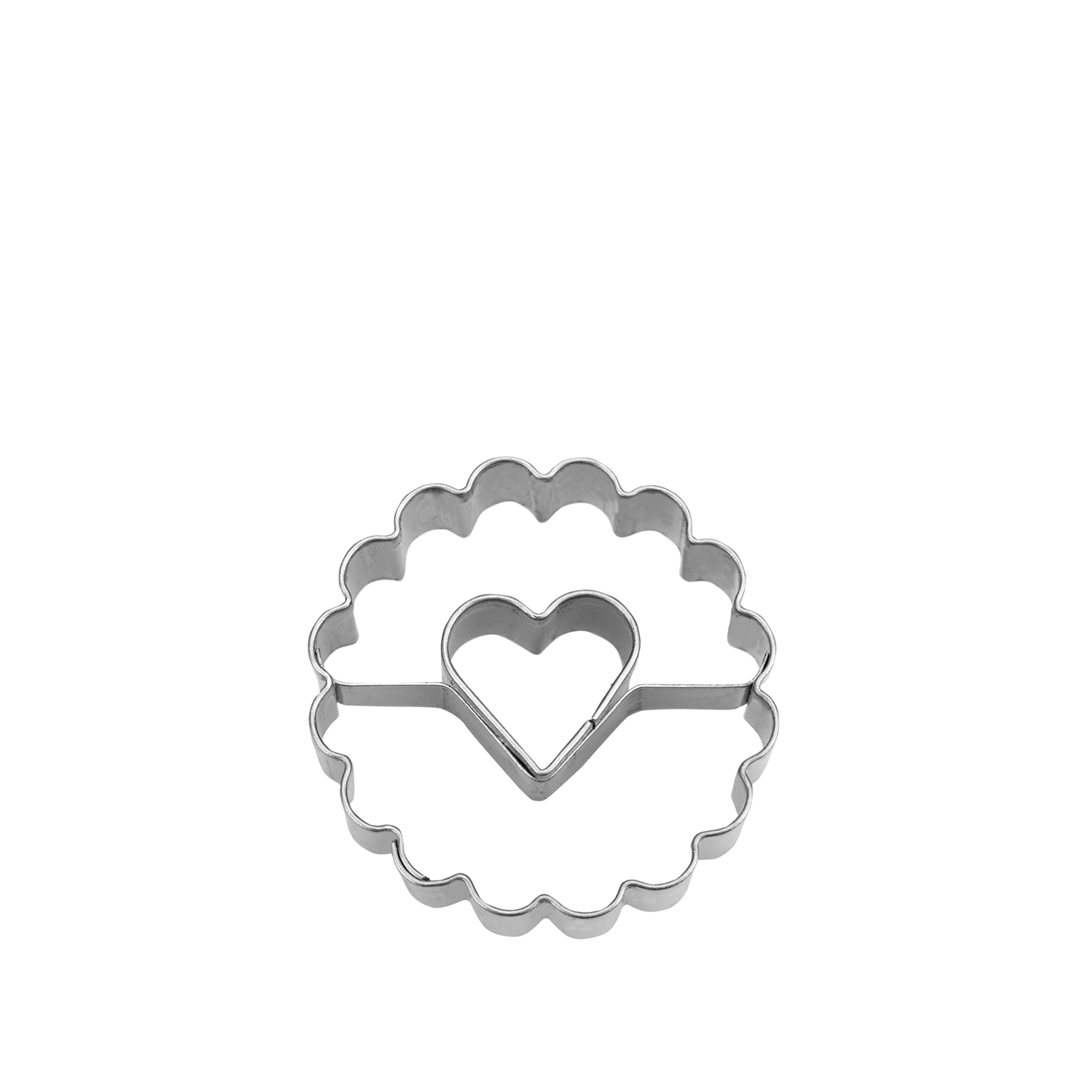 Städter - Linzer cookie cutter heart in corrugated stainless steel ø 4 cm / H 1.5 cm