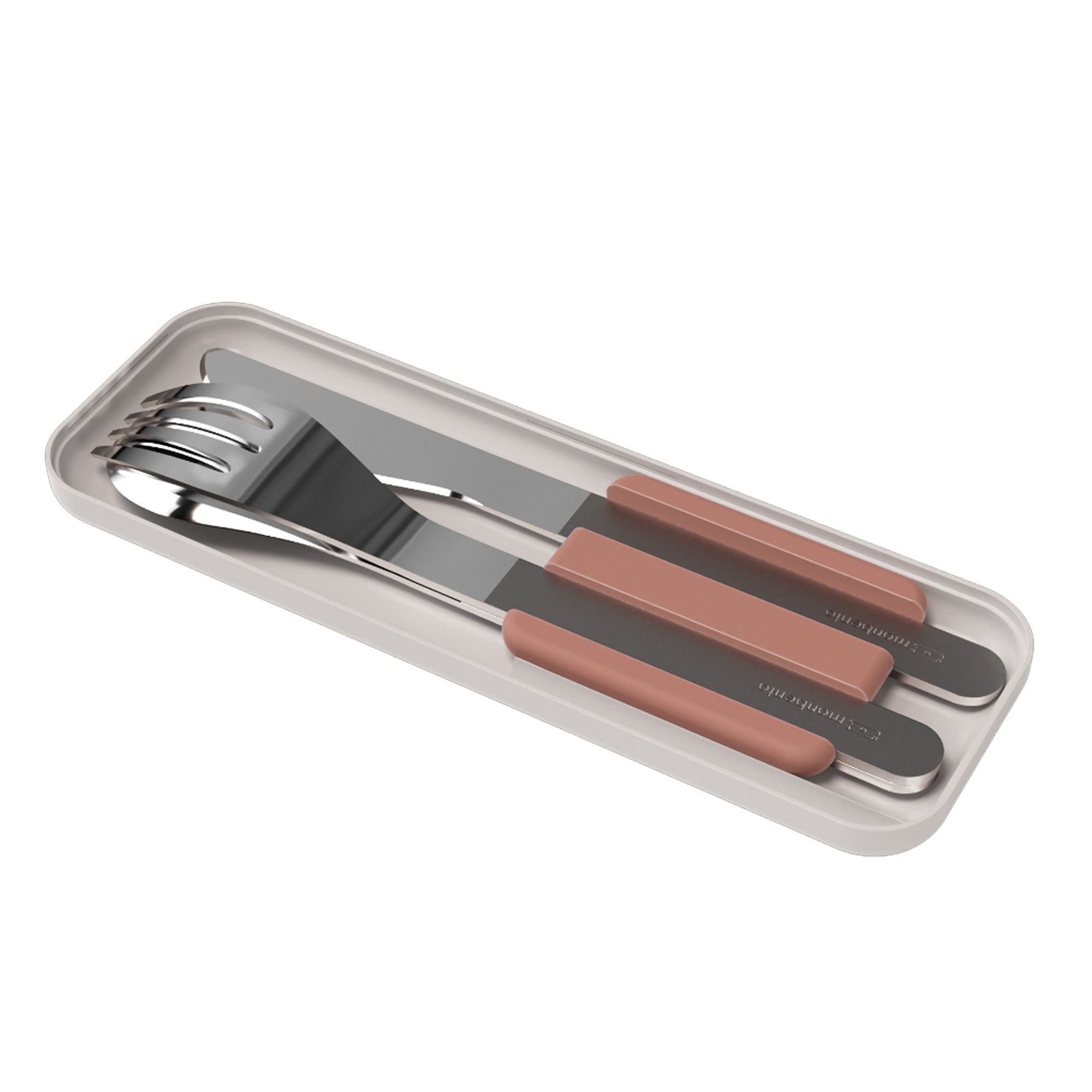 monbento - MB Slim Box pink moka - cutlery set monbento - MB Slim Box pink moka - cutlery set