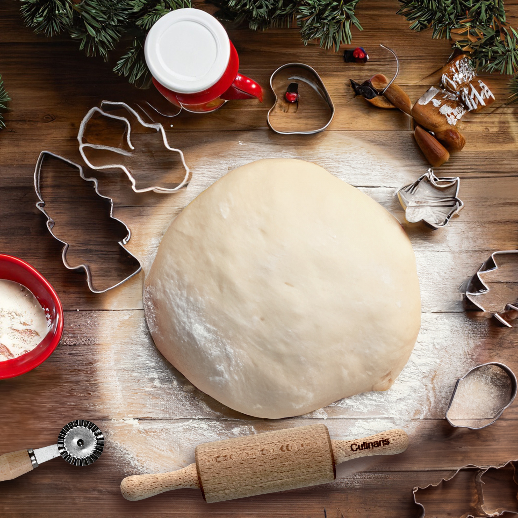Culinaris - Children's dough roller - beech 7,5 cm