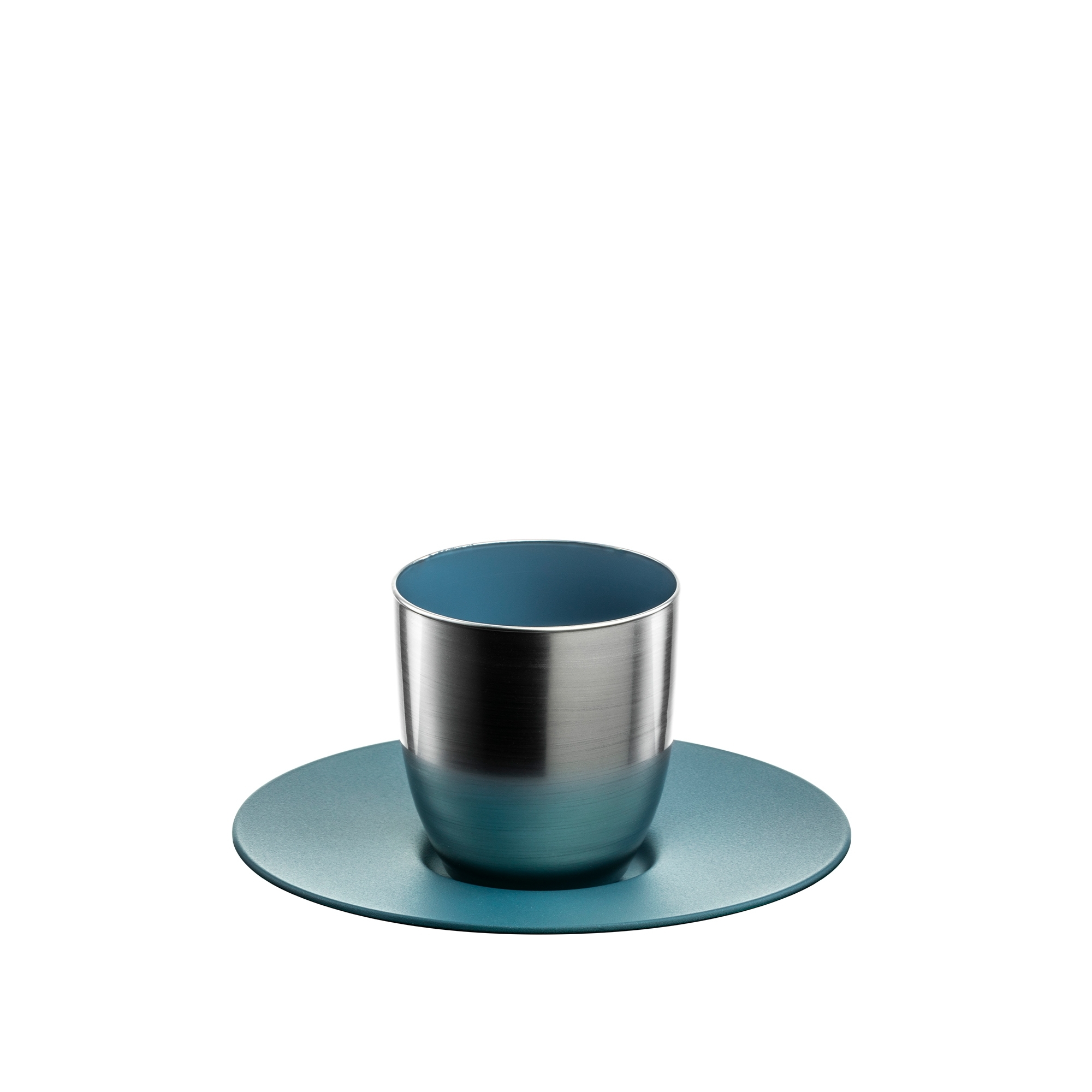 Eisch – COSMO COLLECT espresso set, silver/petrol