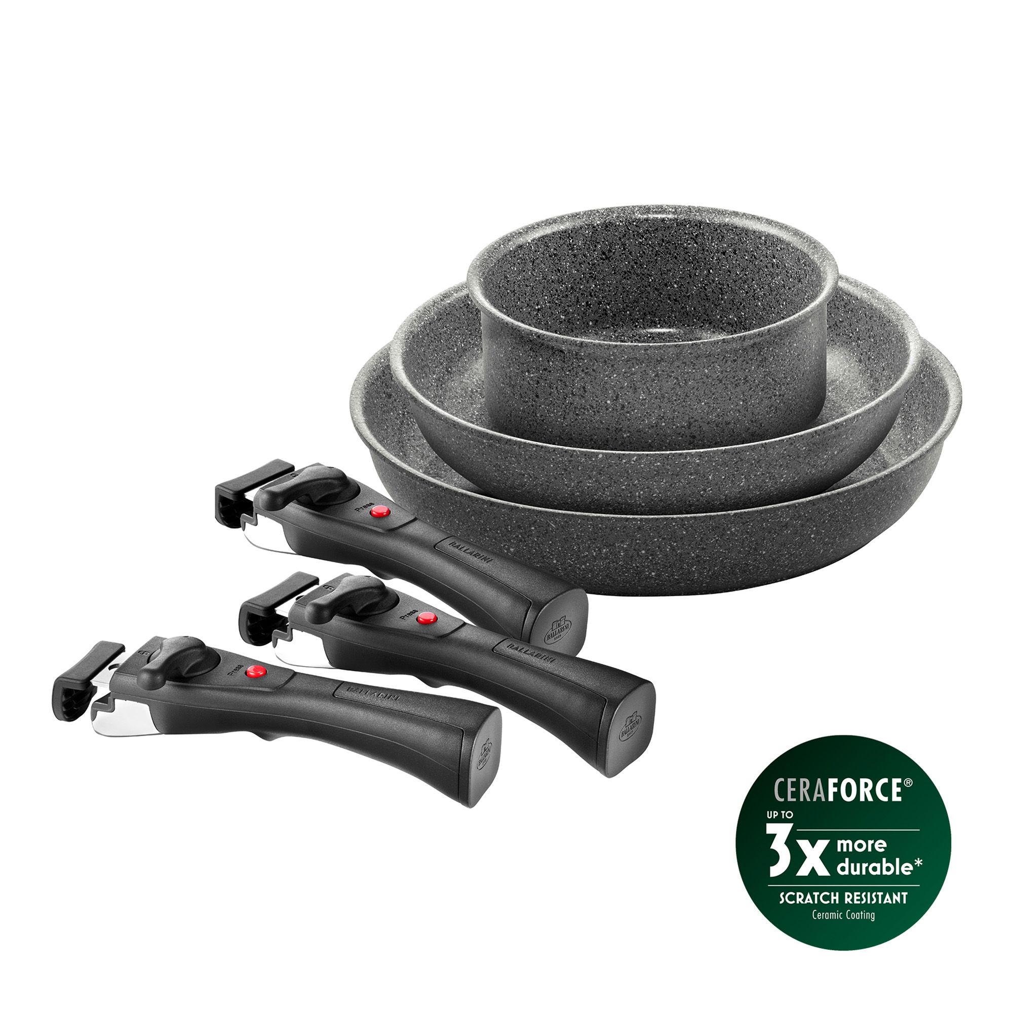 BALLARINI - frying pan set | Torre | 6 pcs. | round | aluminium BALLARINI - frying pan set | Torre | 6 pcs. | round | aluminium