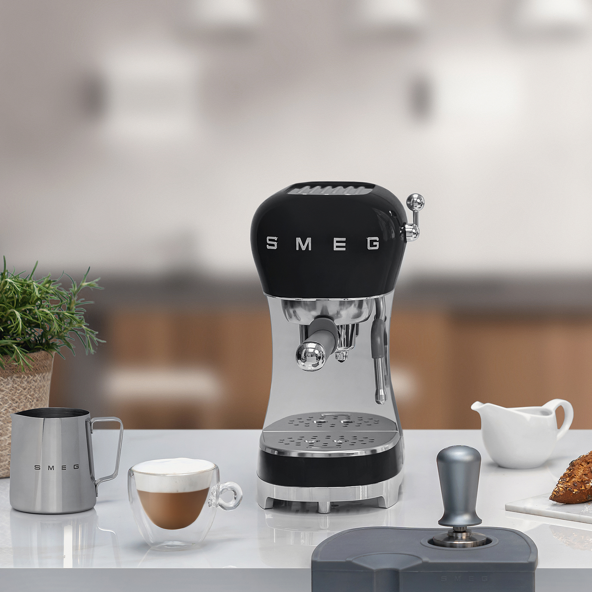 Smeg - Espresso-Kaffeemaschine - Designlinie Stil Der 50° Jahre