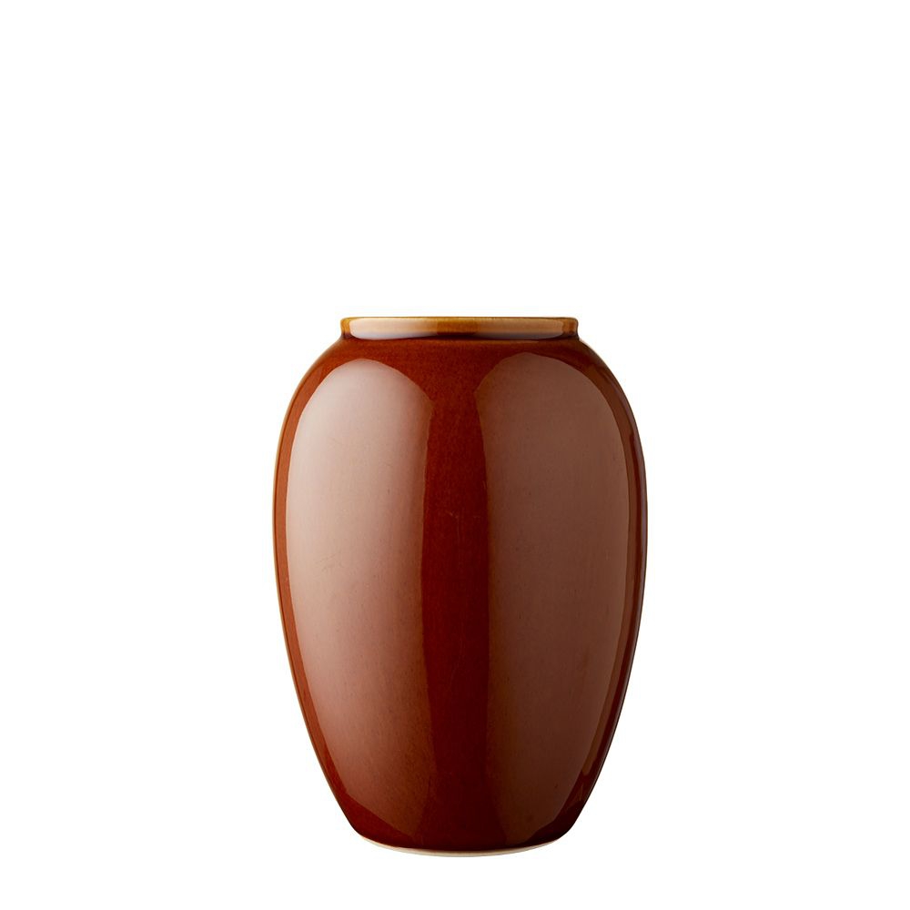 Bitz - Stoneware Vase - 20 cm - amber