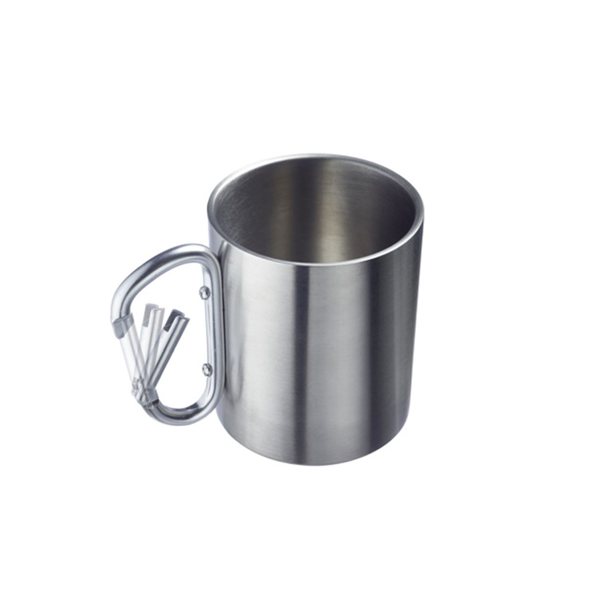 Westmark 300 ml stainless steel mug with carabiner handle