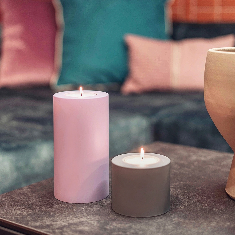 Qult Farluce Trend - Tealight Candle Holder - stonegrey - Ø 8 cm H 9 cm - Set of 4