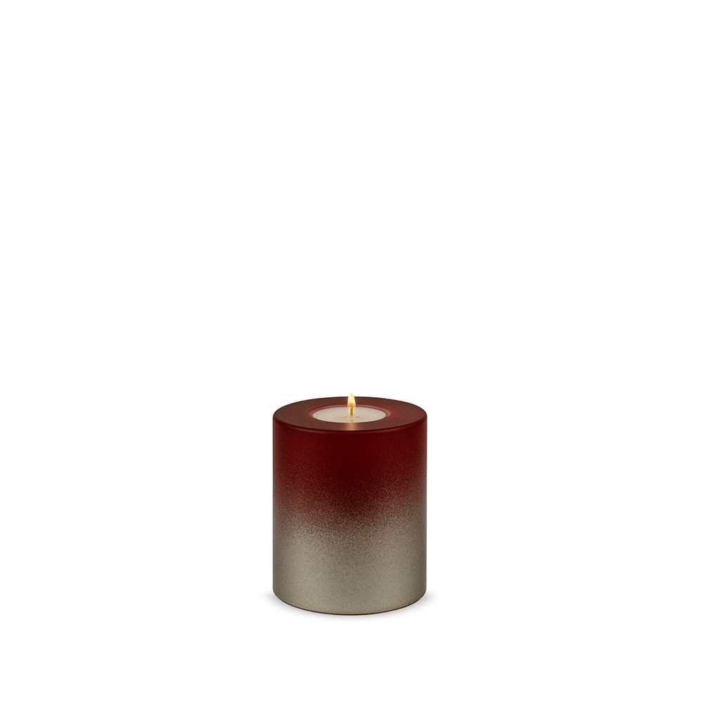 Qult Farluce Trend - Teelichthalter in Kerzenform - Levi - Merlot Red / Cream Gold