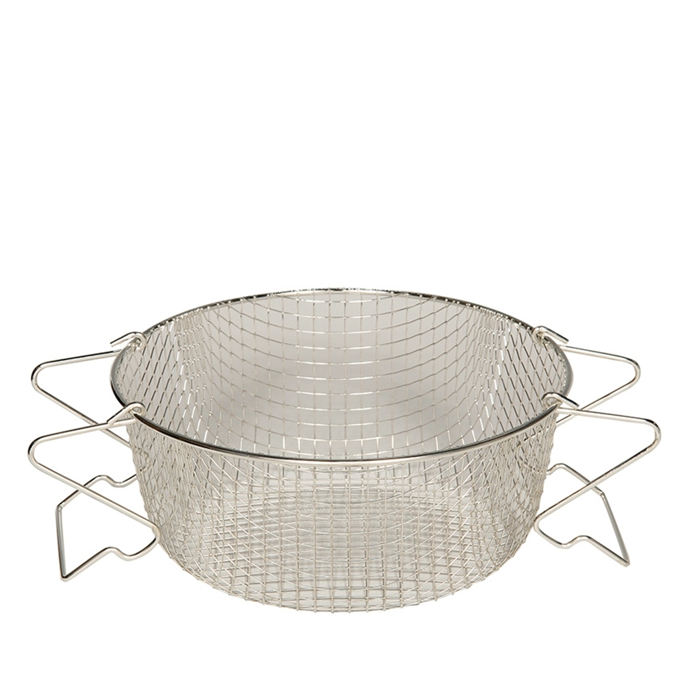 Riess CLASSIC - Black Enamel - French Fries Pan with Insert