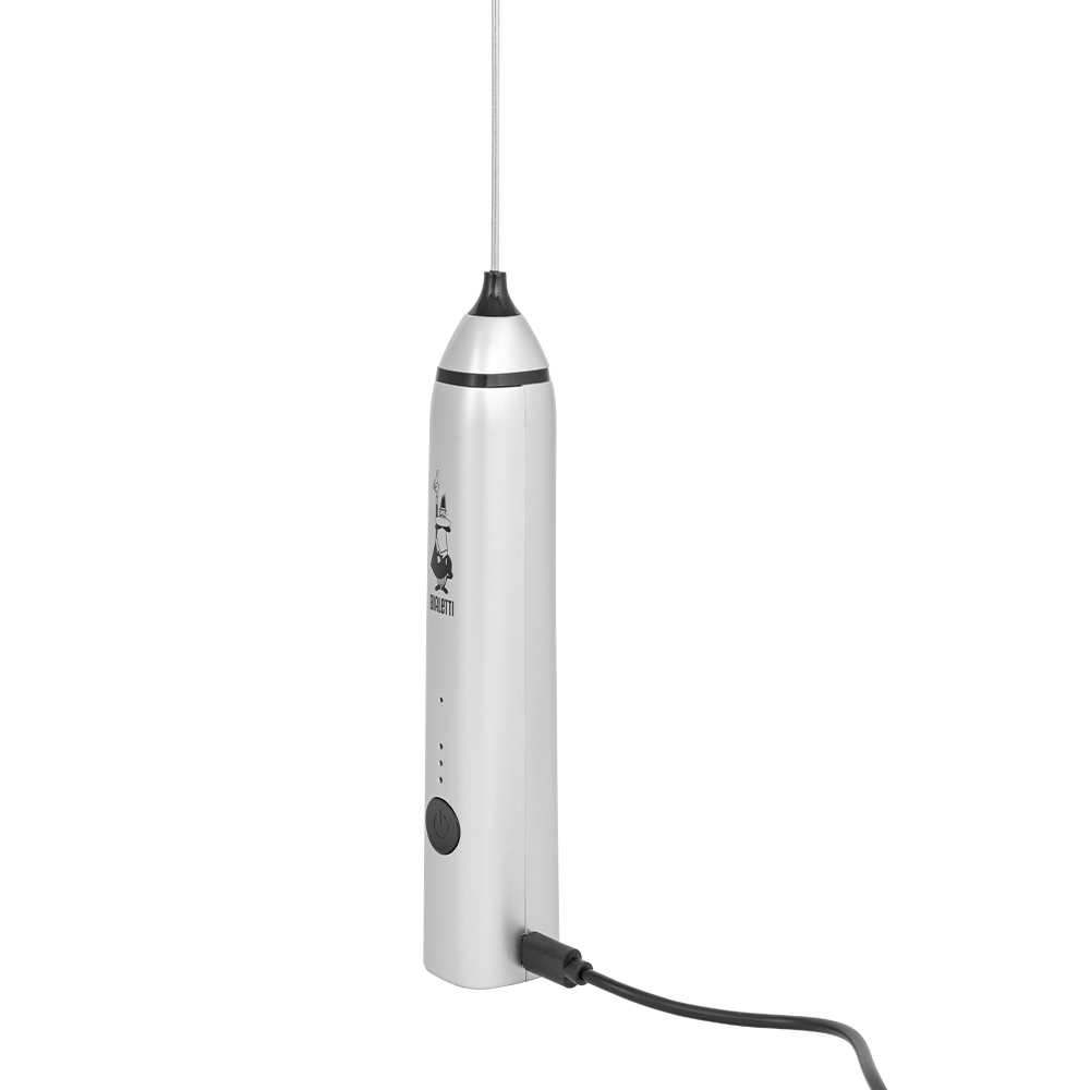Bialetti - Hand-held milk frother with two attachments, silver