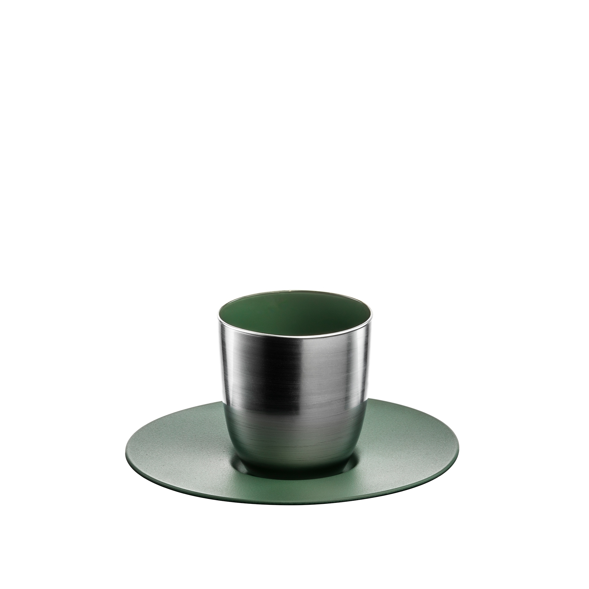 Eisch – COSMO COLLECT espresso set, silver/green
