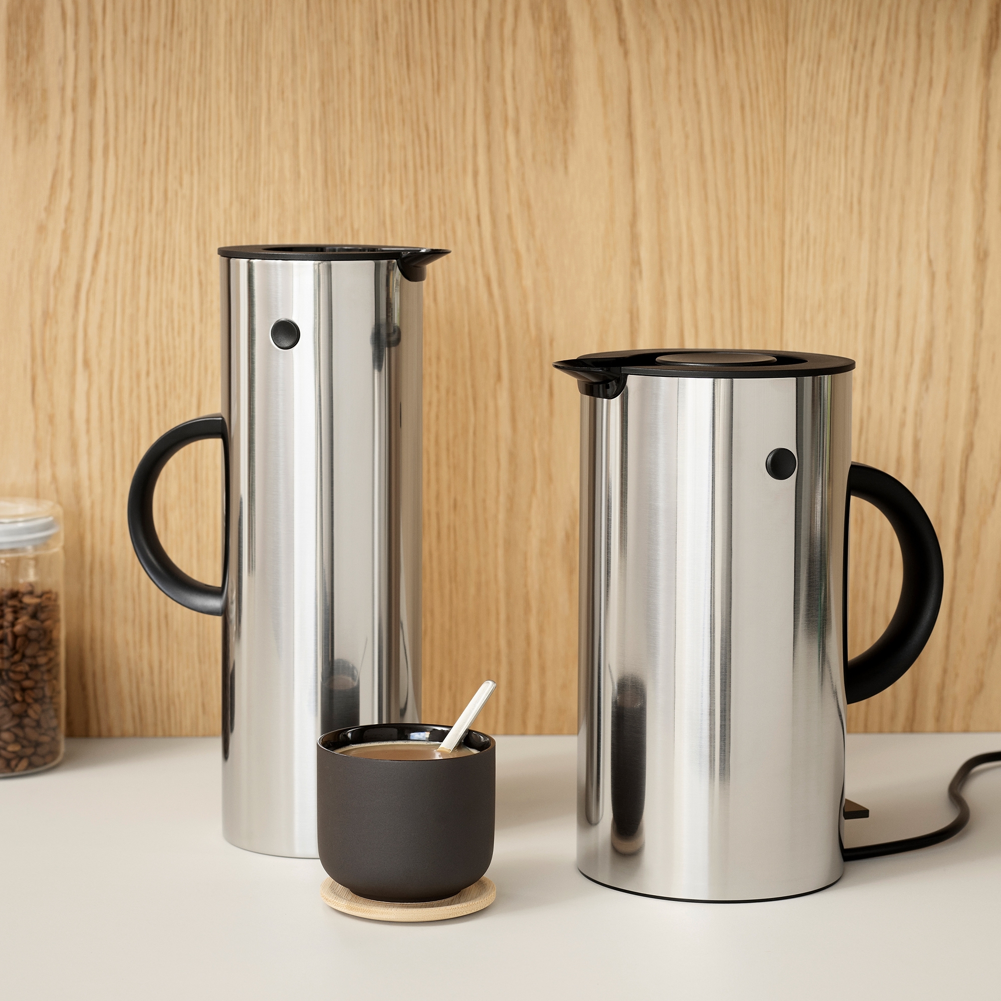 Stelton - EM77 Isolierkanne 1L - Edelstahl
